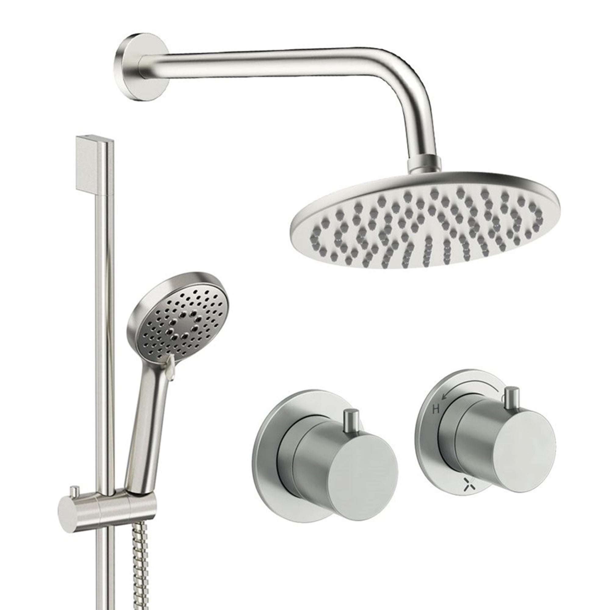 crosswater module shower set 2 200mm brushed nickel