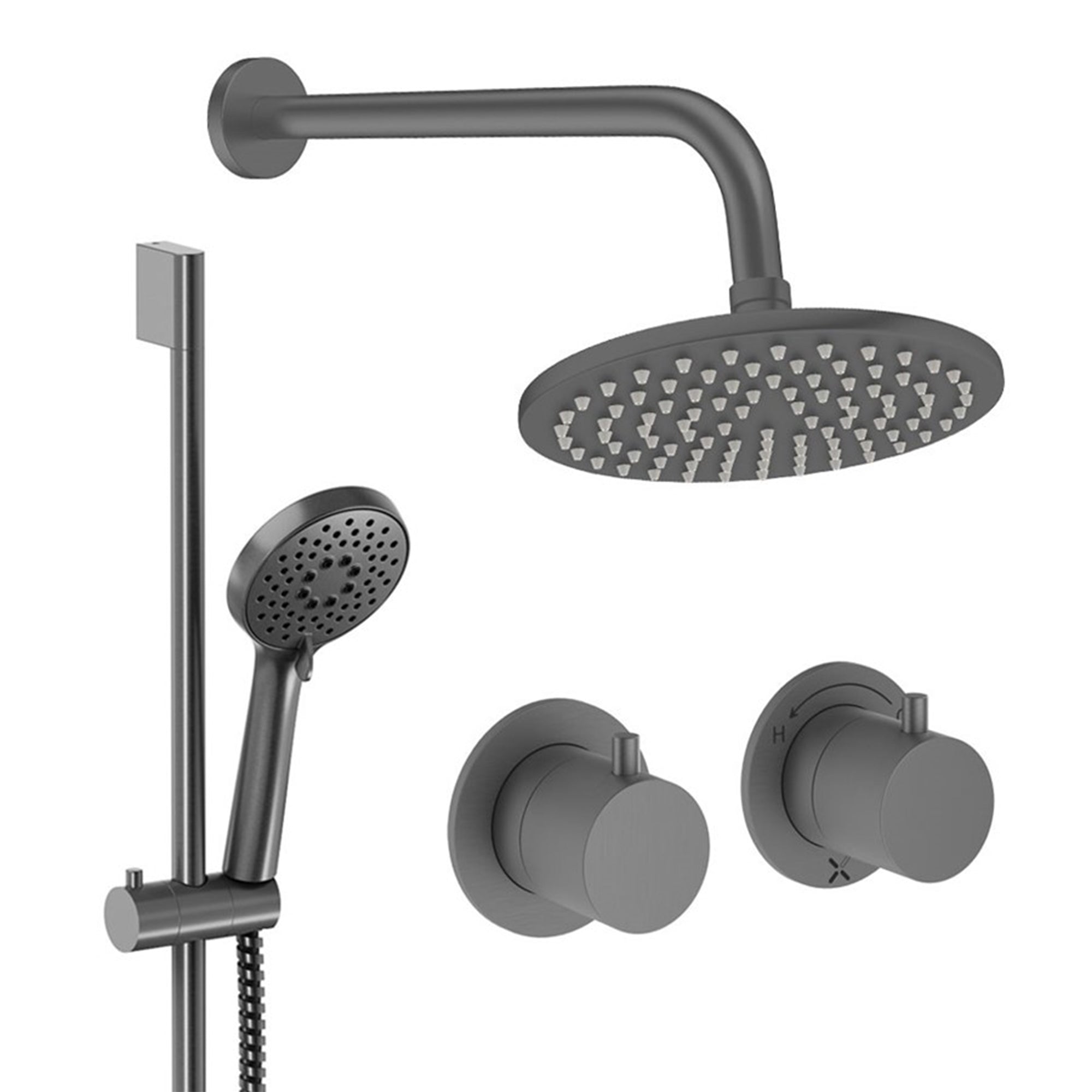crosswater module shower set 2 200mm slate