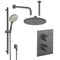 crosswater mpro 2 outlet thermostatic shower valve with slide rail handset and fixed overhead slate
