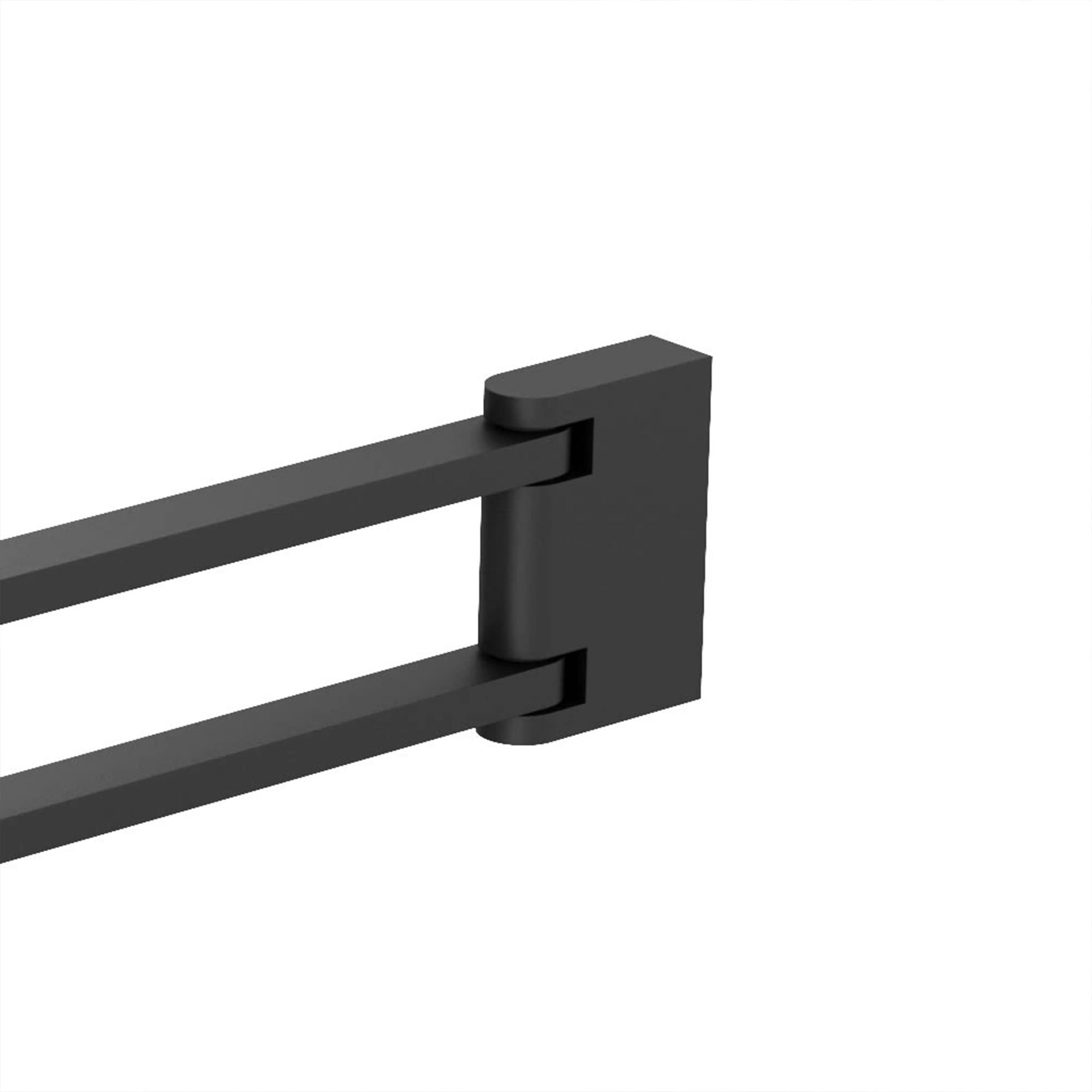 crosswater mpro 2 swivel towel rail matt black