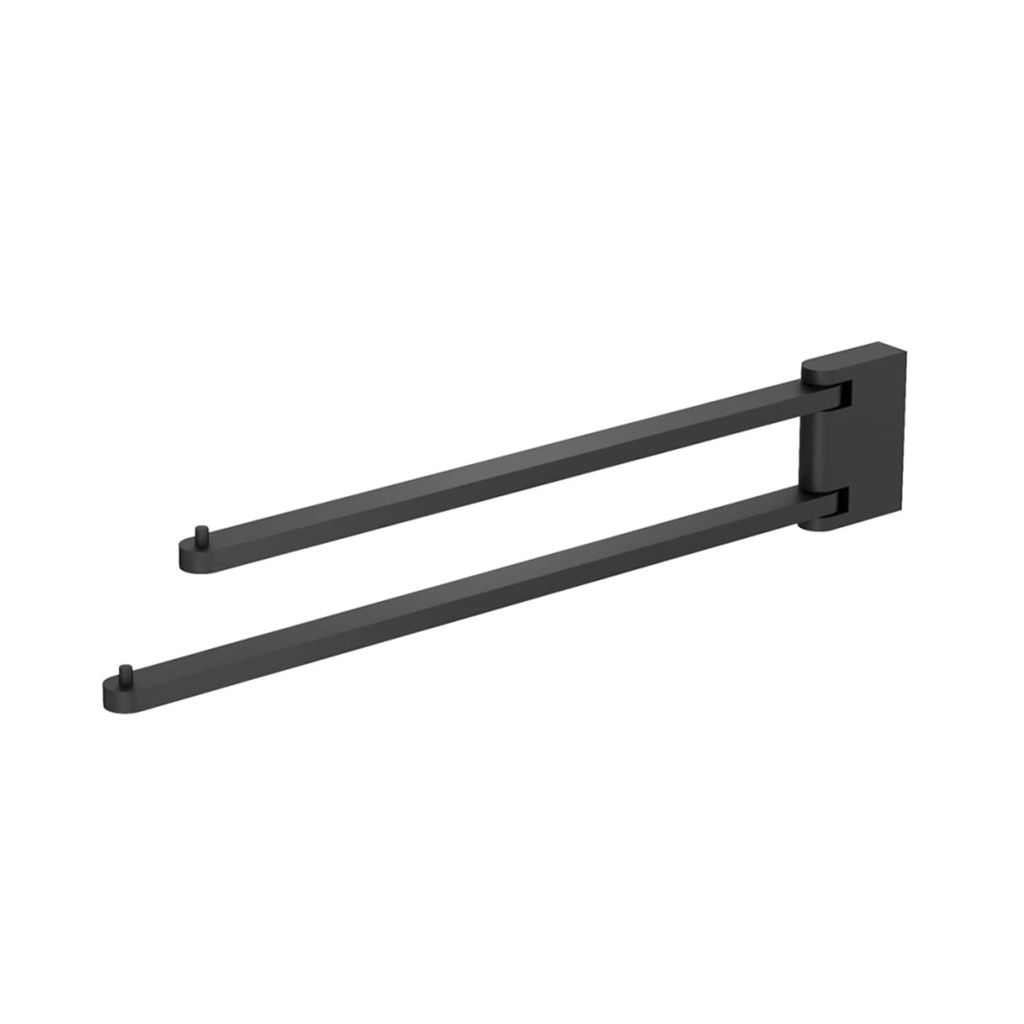 crosswater mpro 2 swivel towel rail matt black