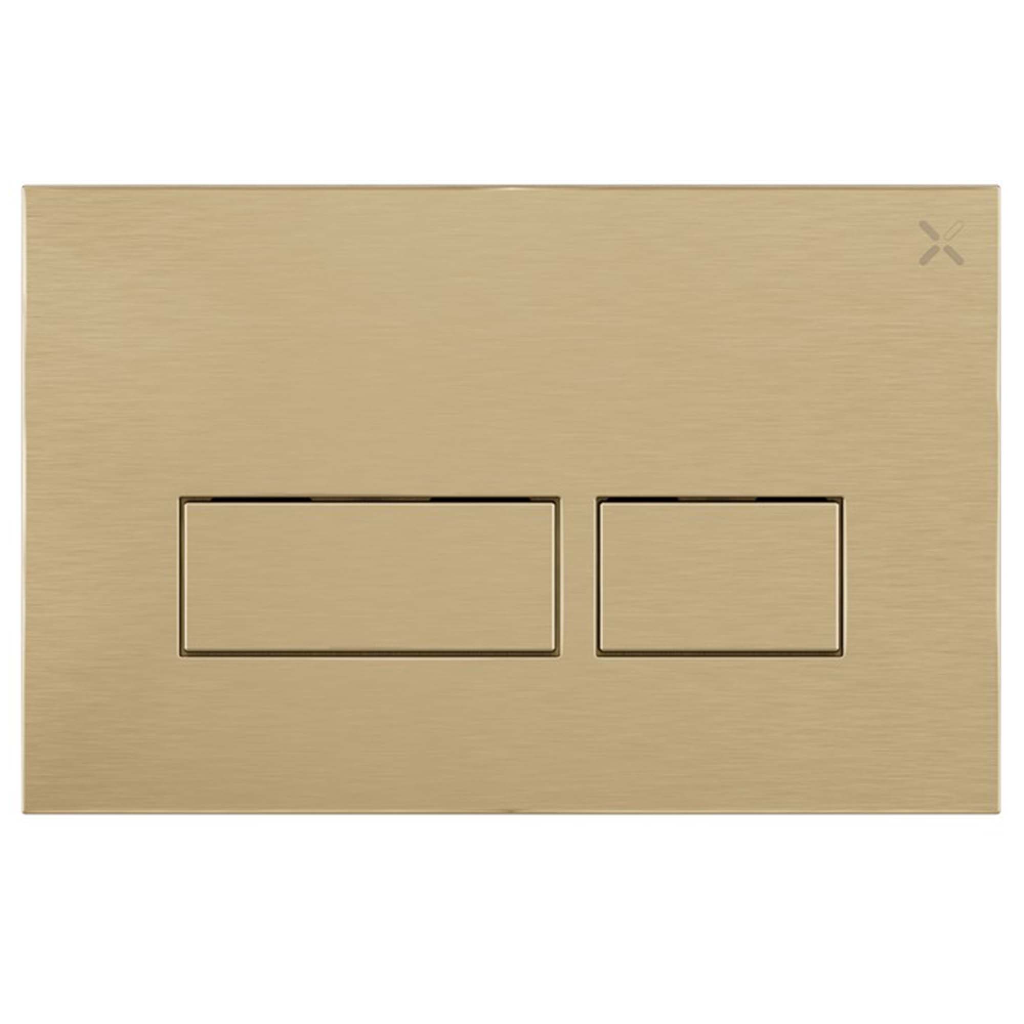 crosswater mpro 304 stainless steel brushed brass dual flush plate