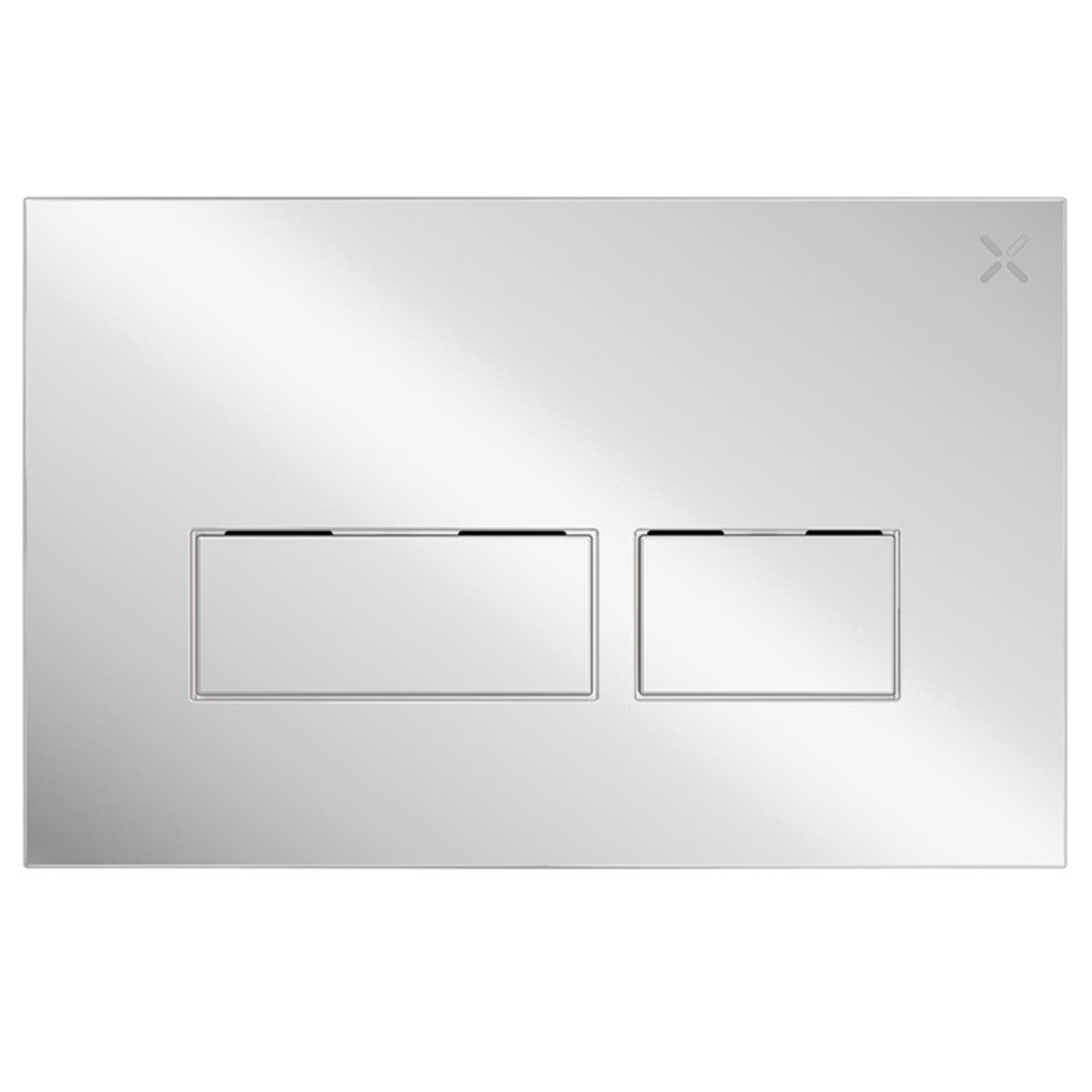 crosswater mpro 304 stainless steel polished stainless steel dual flush plate