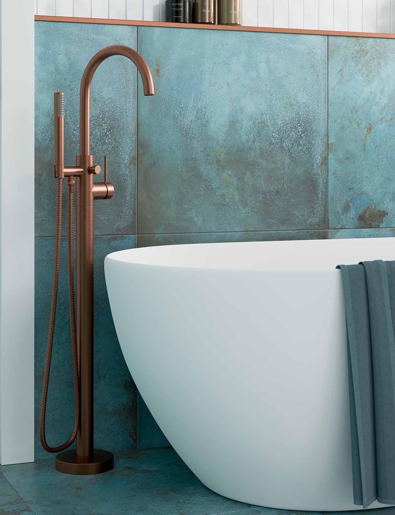 crosswater mpro floorstanding bath shower mixer brushed bronze