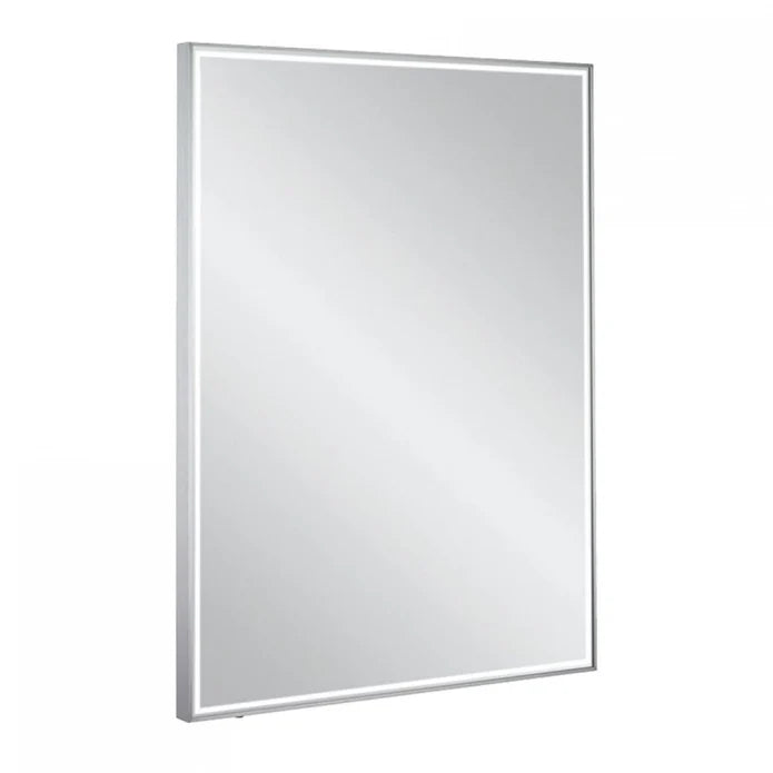 Crosswater MPRO Stainless Steel Framed LED Illuminated Fog Free Mirror - 600x800mm