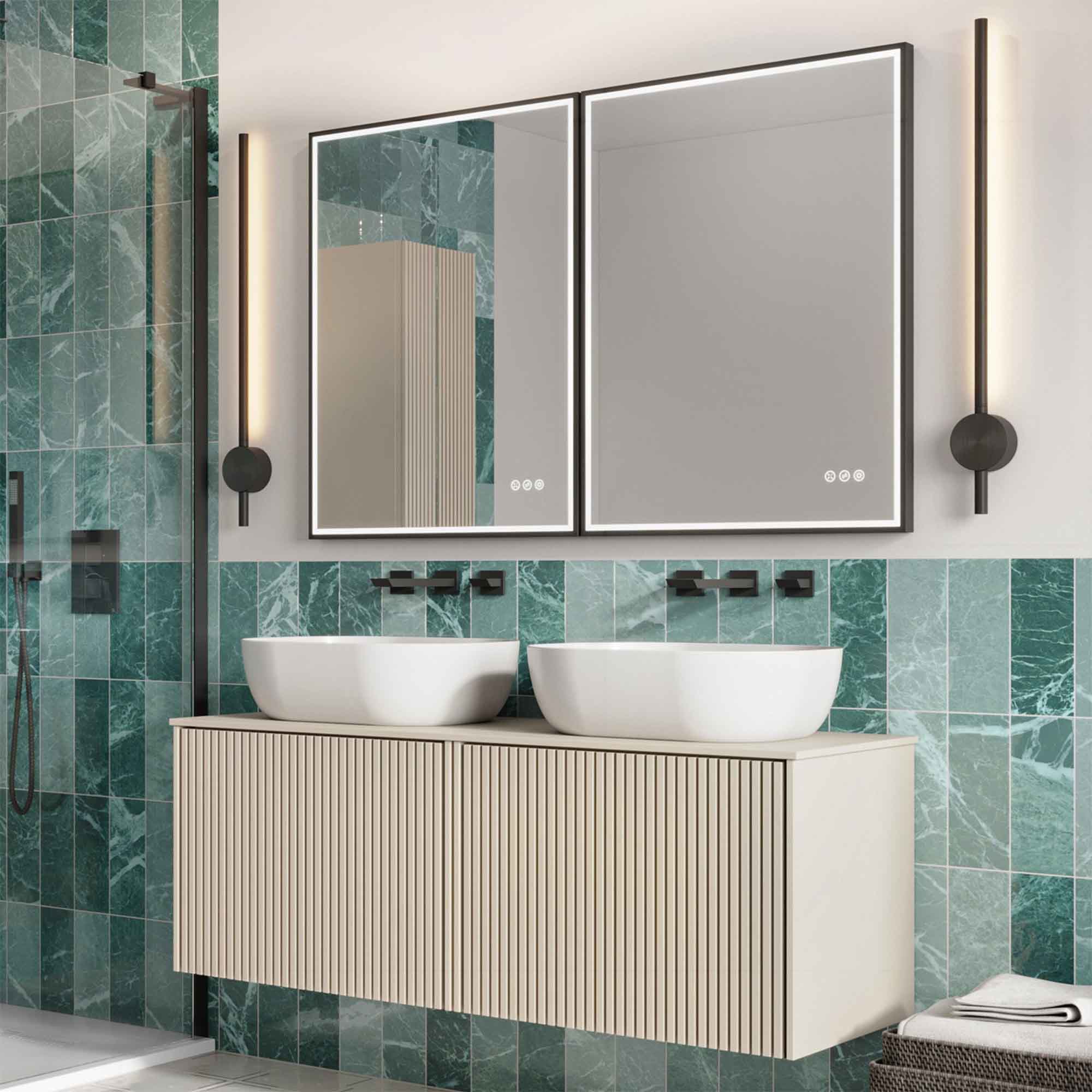 crosswater mpro led mirror 500x700mm slate