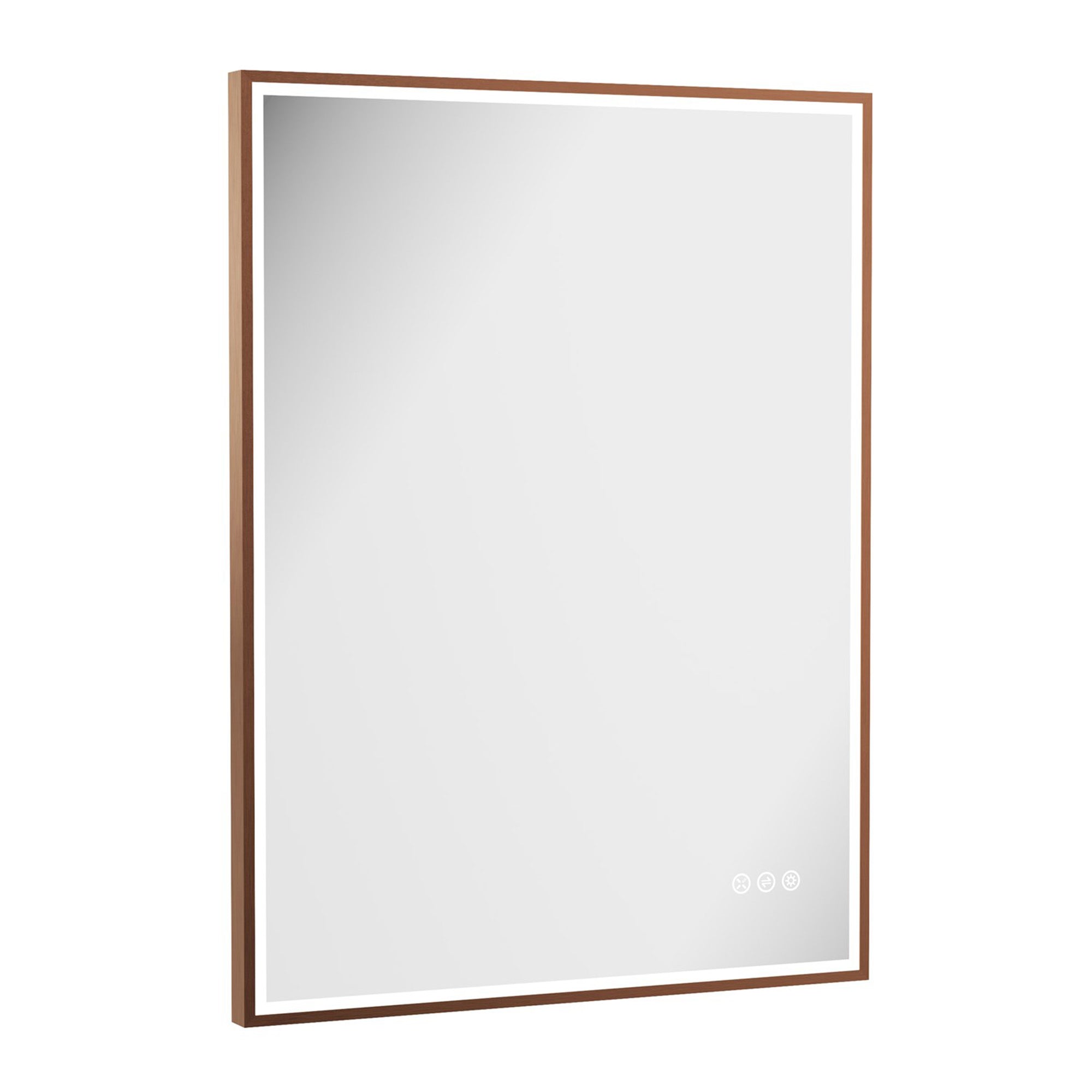 crosswater mpro led mirror 600x800mm brushed bronze