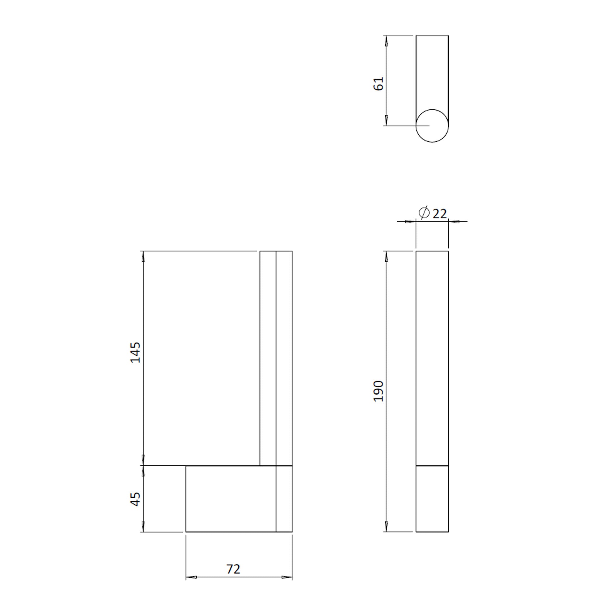 crosswater mpro spare toilet roll holder dimensions