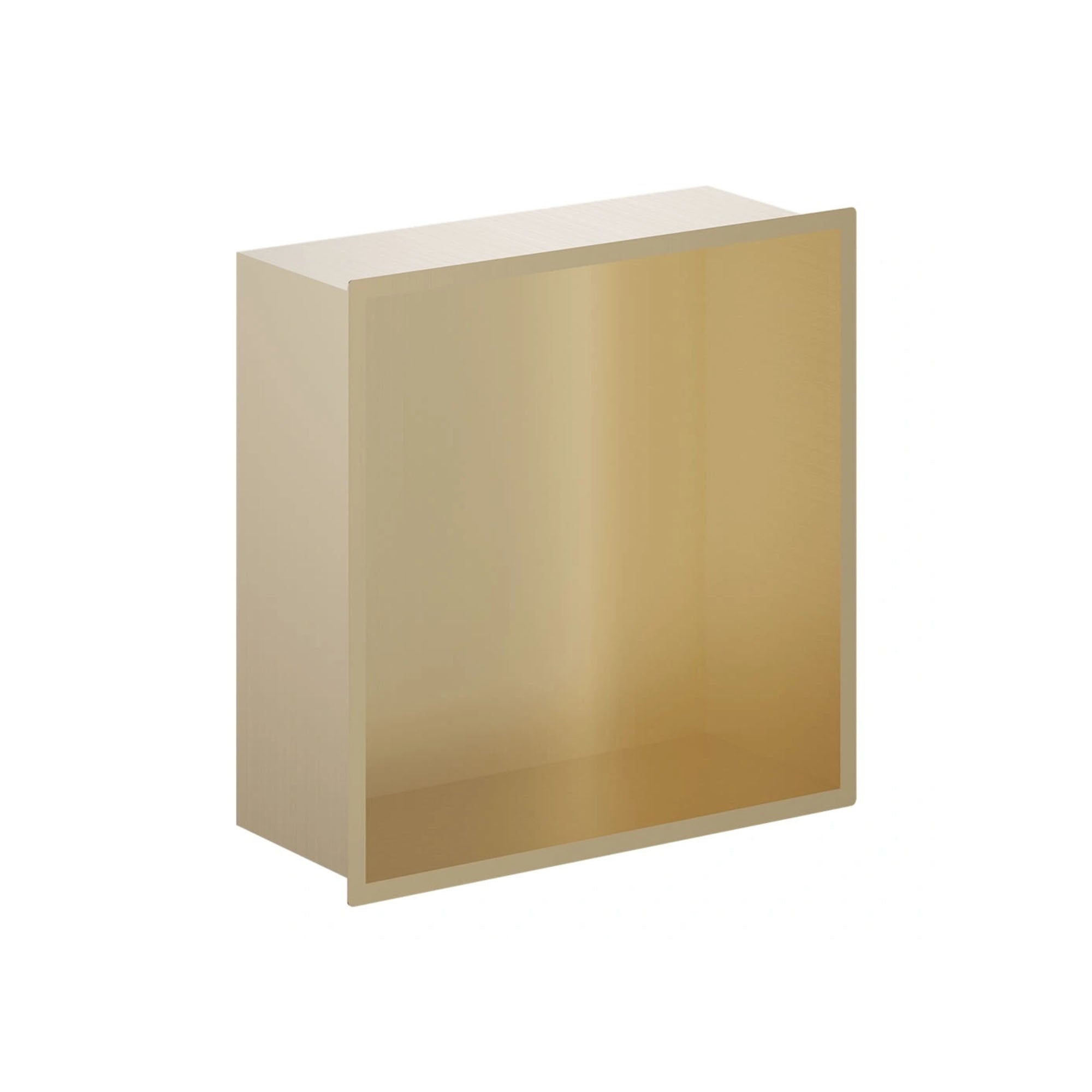 crosswater shower niche 305x305mm brushed brass