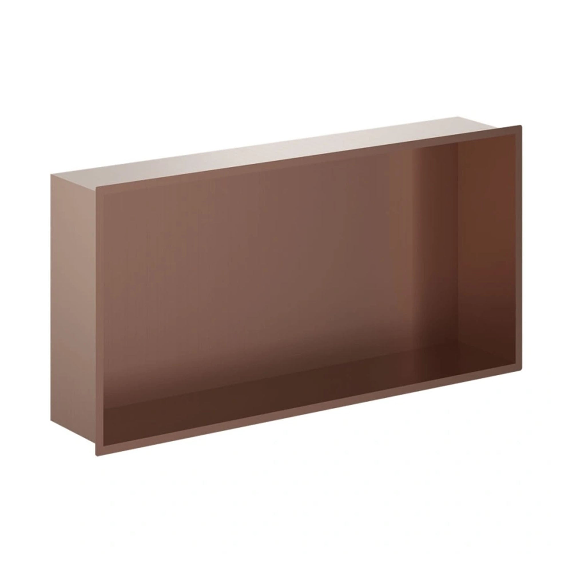 crosswater shower niche 610x305mm brushed bronze