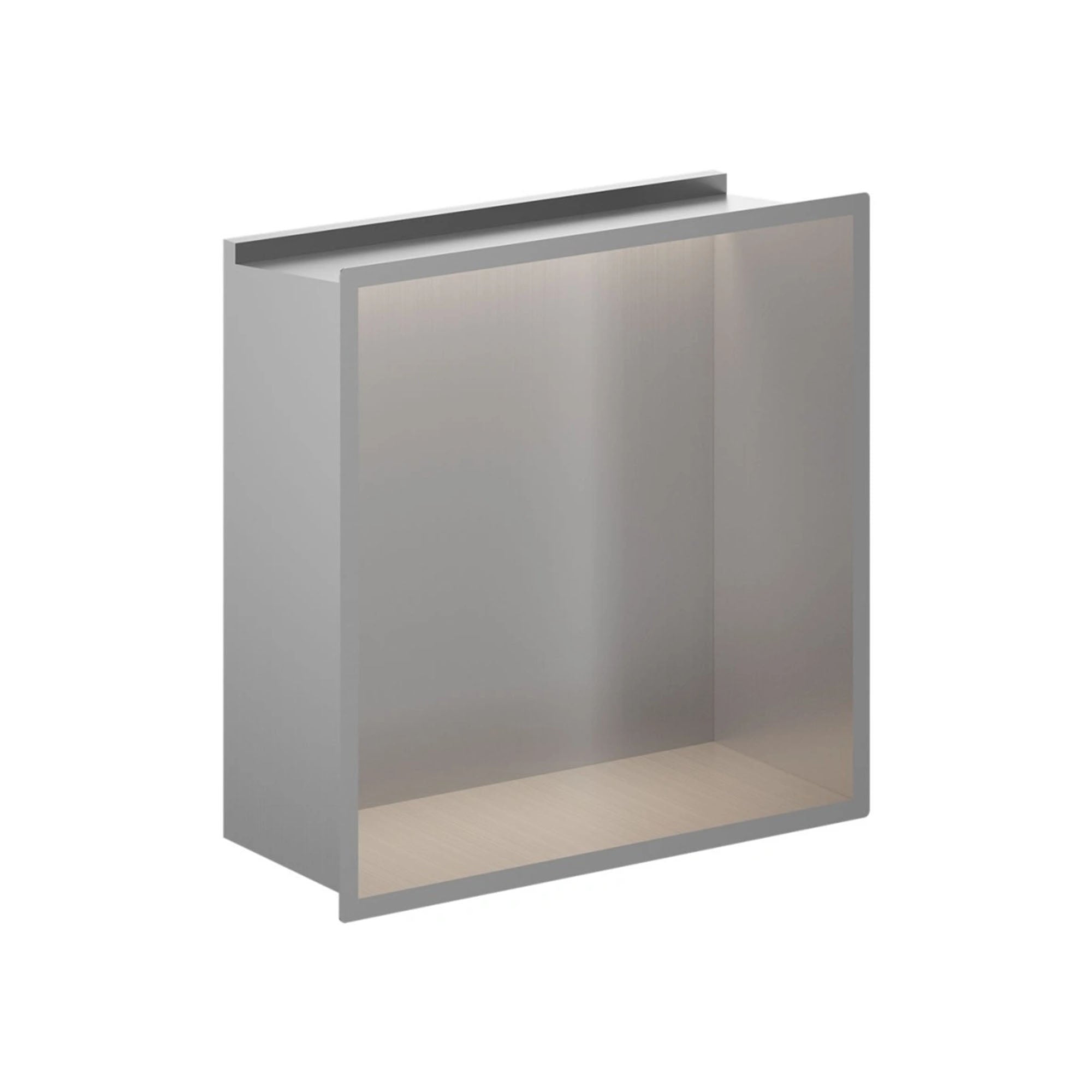 crosswater shower niche led 305x305mm brushed stainless steel