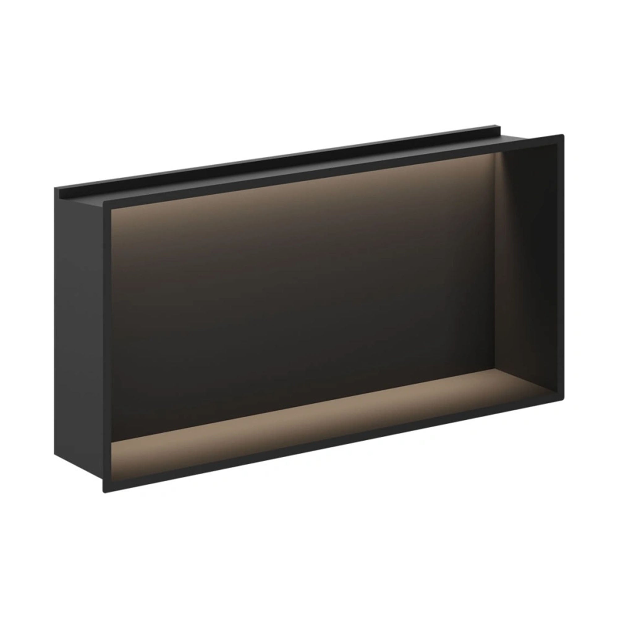 crosswater shower niche led 610x305mm matt black