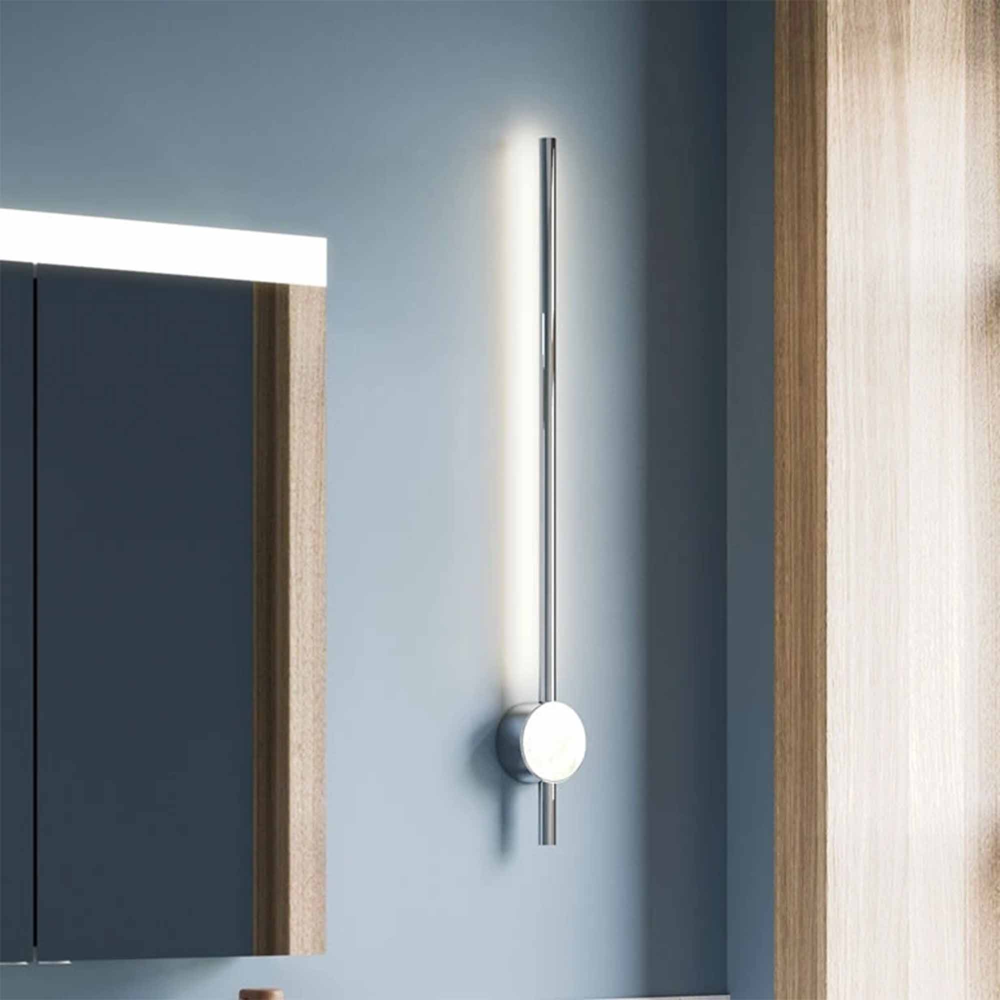 crosswater tranquil pillar led wall light chrome