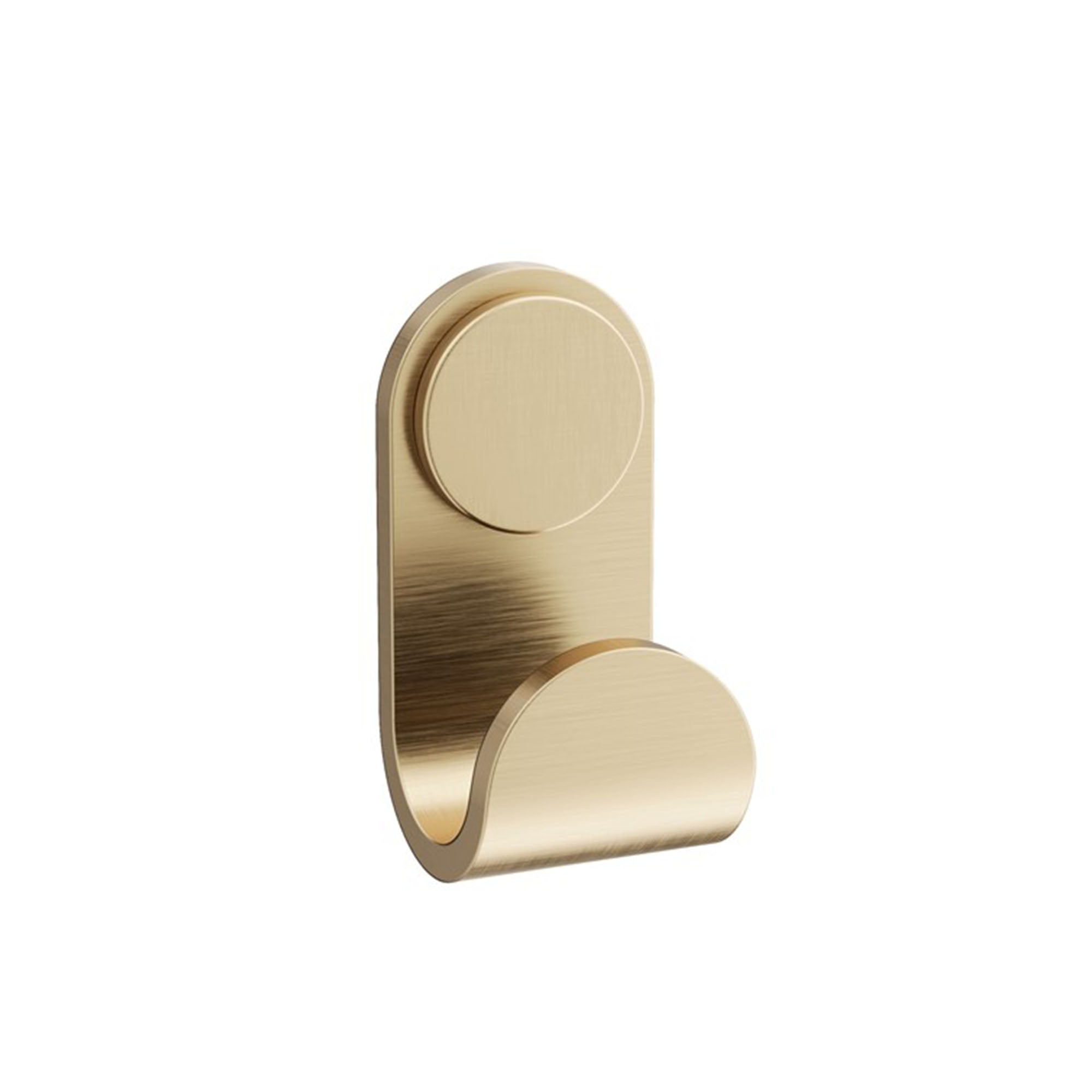 crosswater velo single round robe hook brushed brass