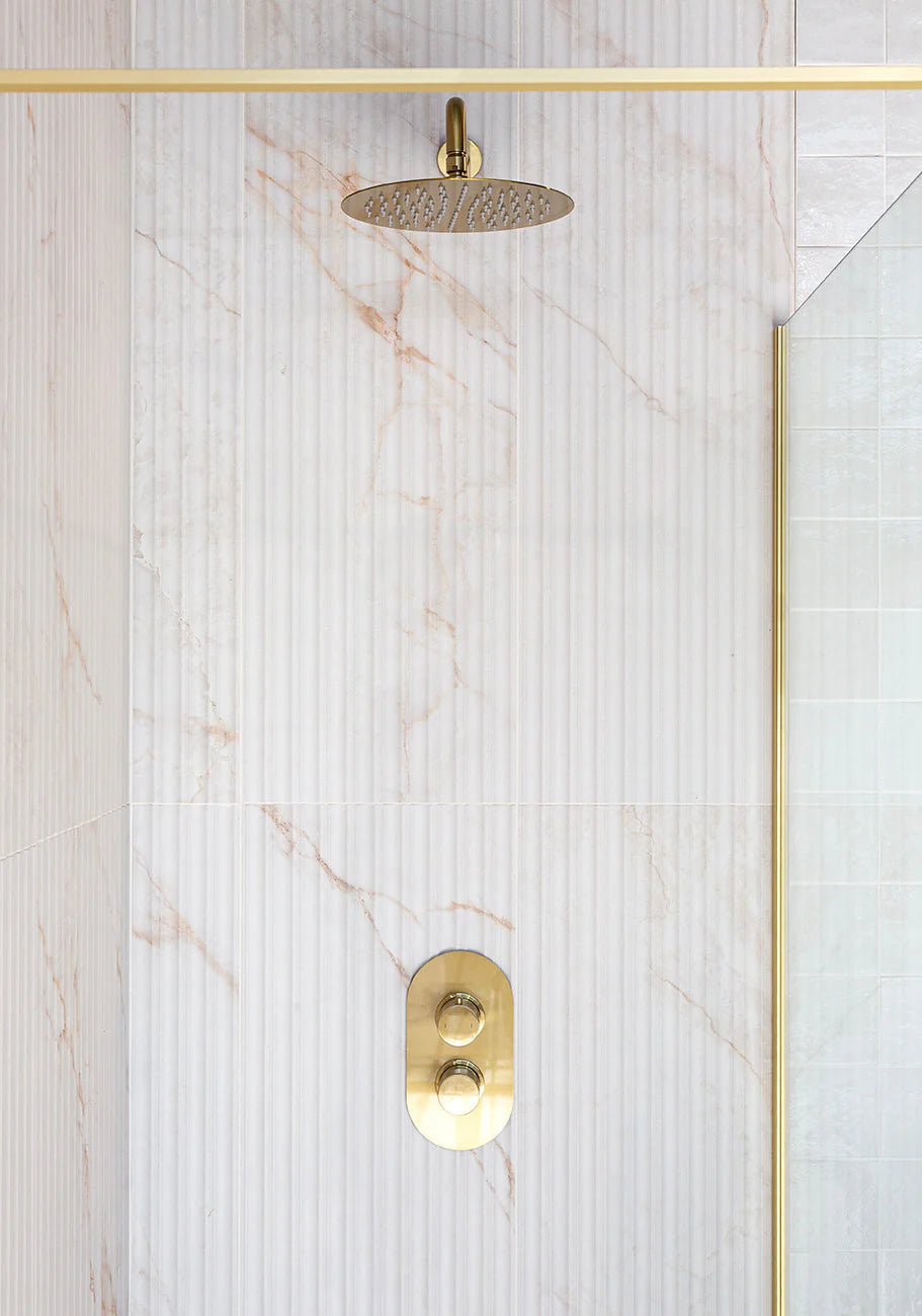 Dahlia White 4D Decor Marble Effect Tile 33x100cm Matt