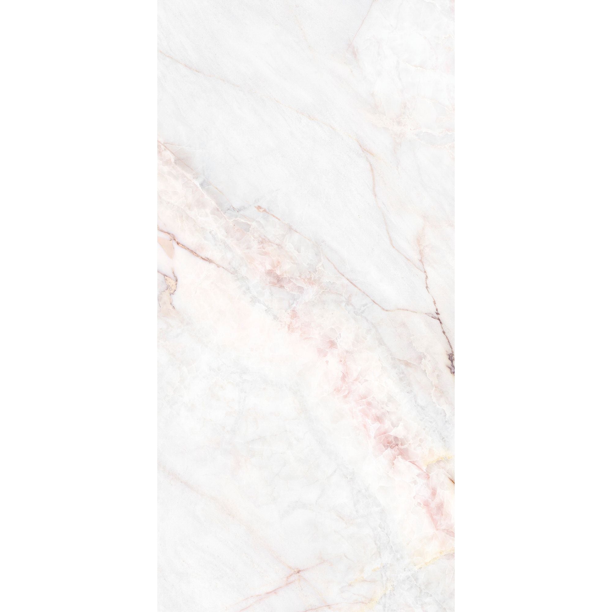 Dahlia White 4D Marble Effect Porcelain Tile 60x120cm Matt Patterns Deluxe Bathrooms