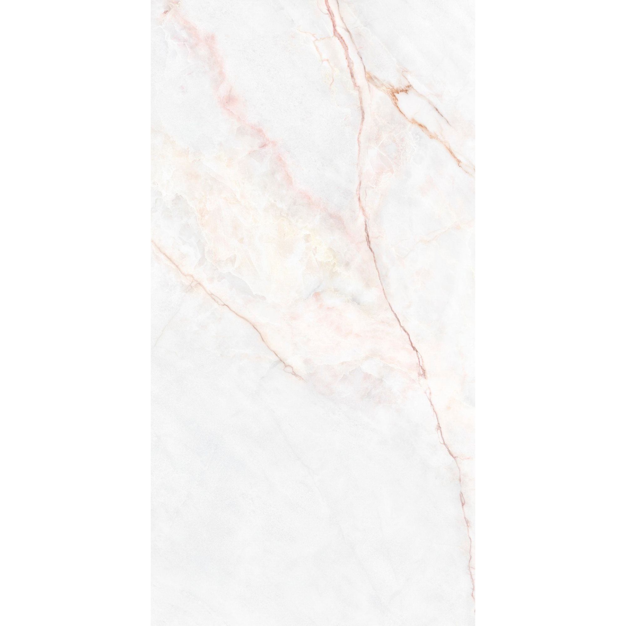 Dahlia White 4D Marble Effect Porcelain Tile 60x120cm Polished Deluxe Bathrooms