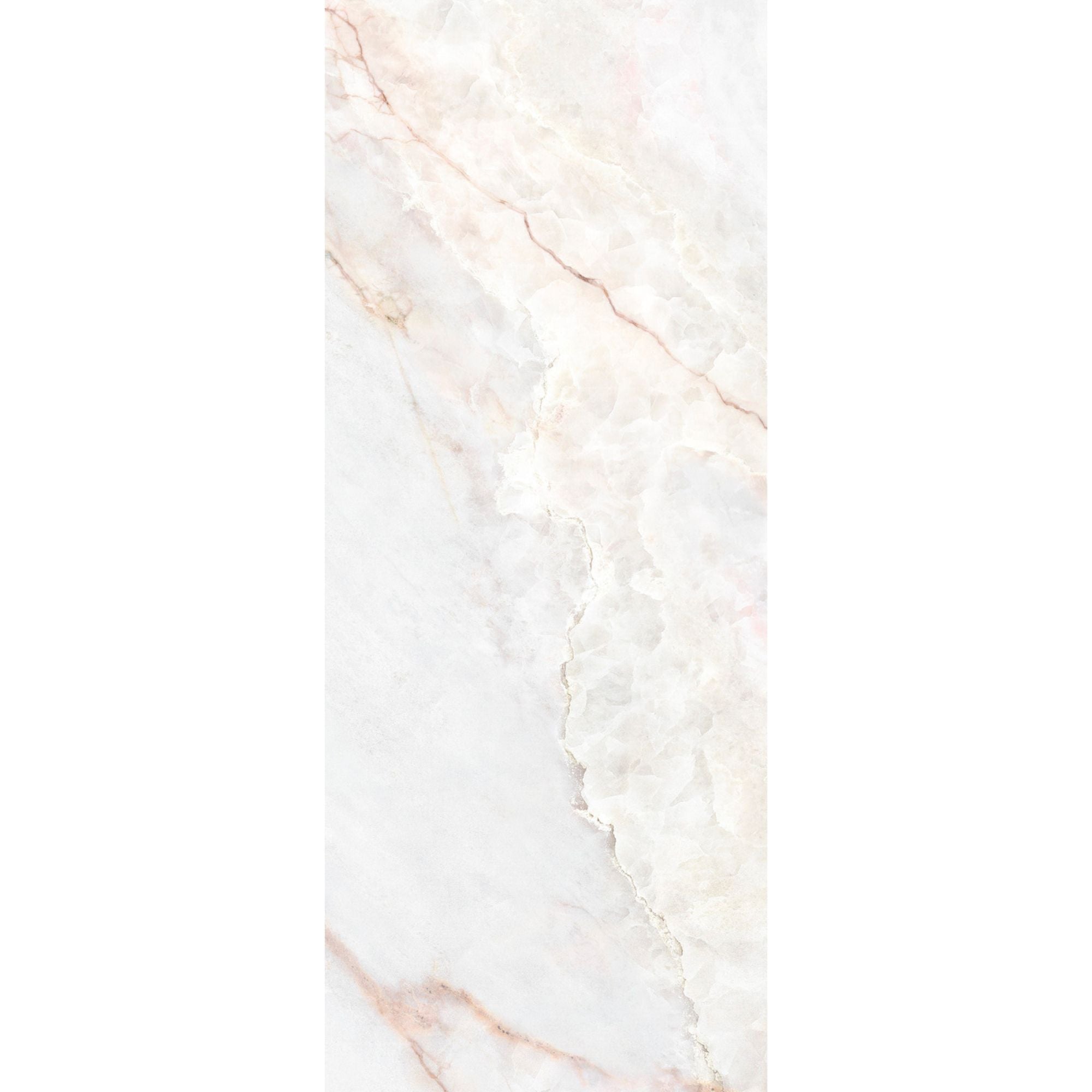 Dahlia White 4D Marble Effect Wall Tile 33x100cm Matt Deluxe Bathrooms