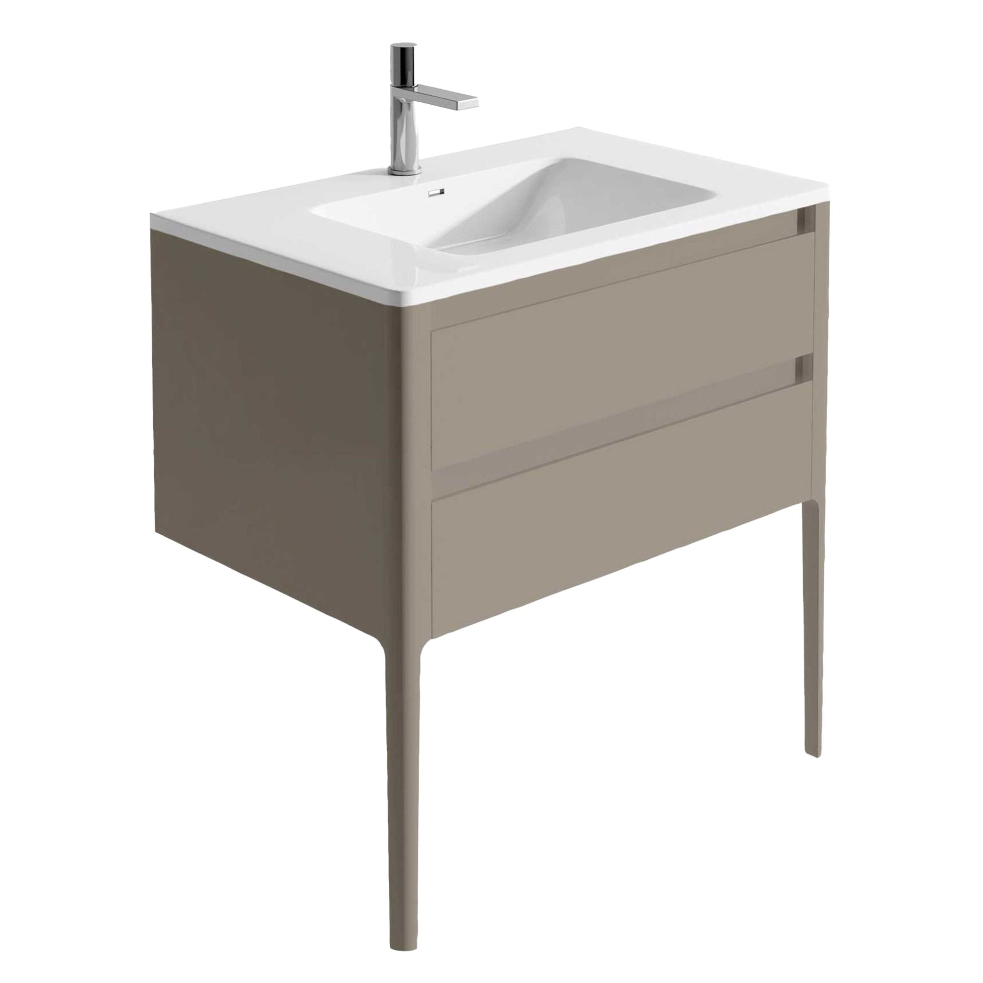 doro ii wall mounted vanity unit with basin 800 french blush