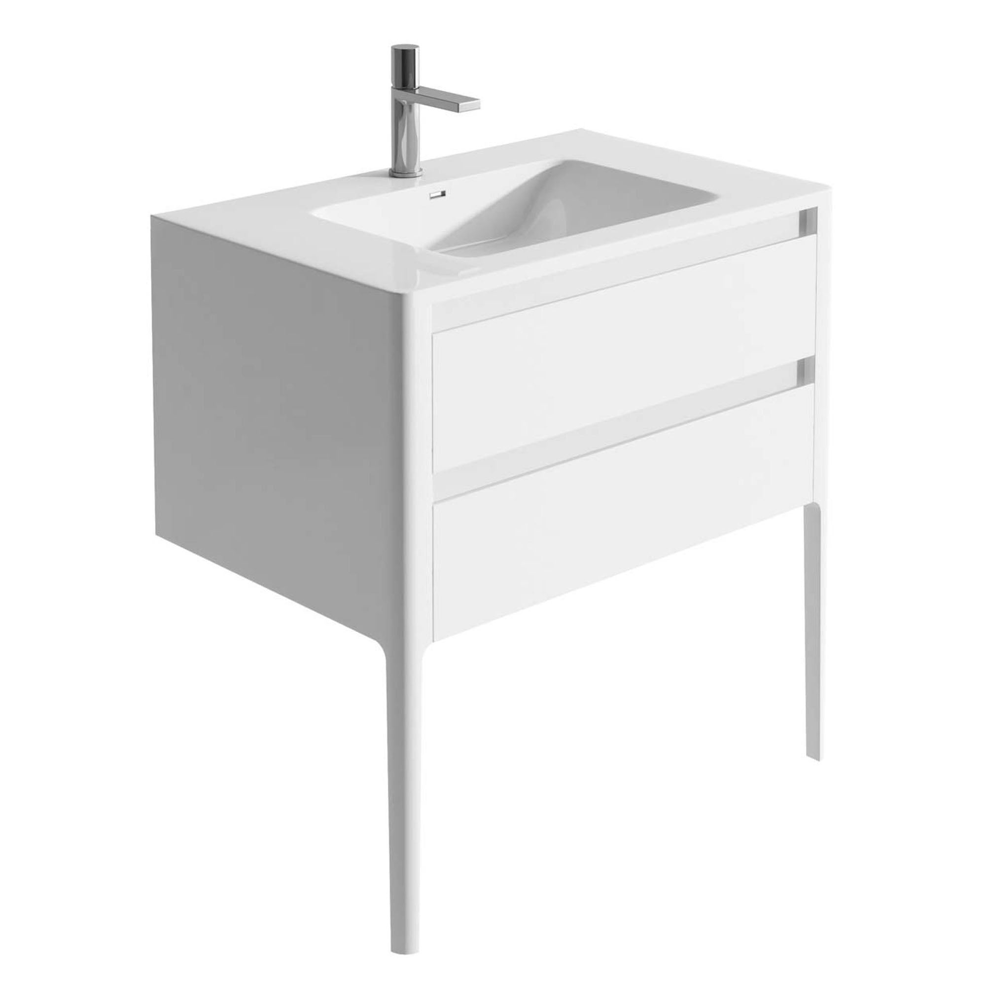 doro ii wall mounted vanity unit with basin 800 white