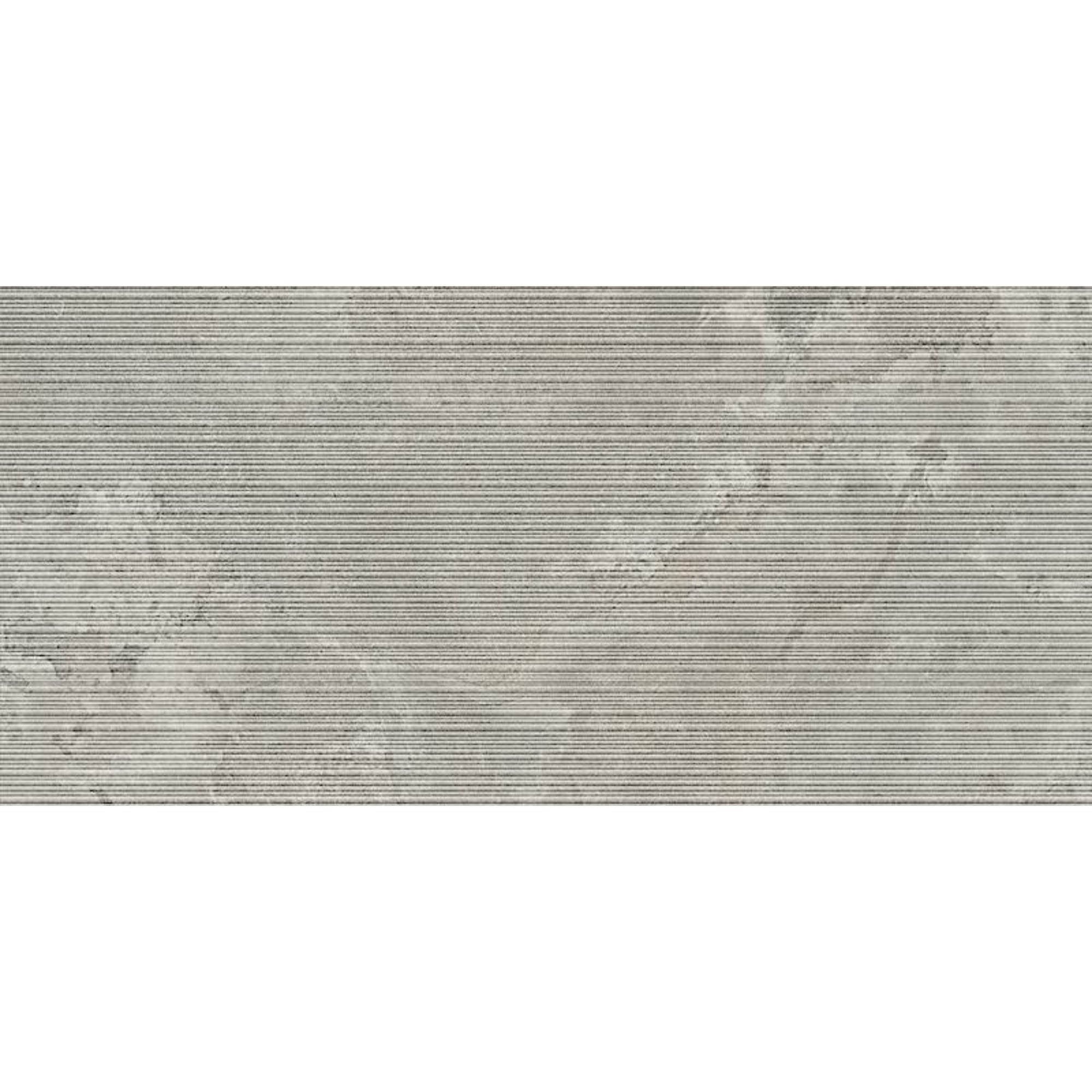 Dorset Cenere Fluted Decor Cross Cut Porcelain Tile 60x120cm Matt