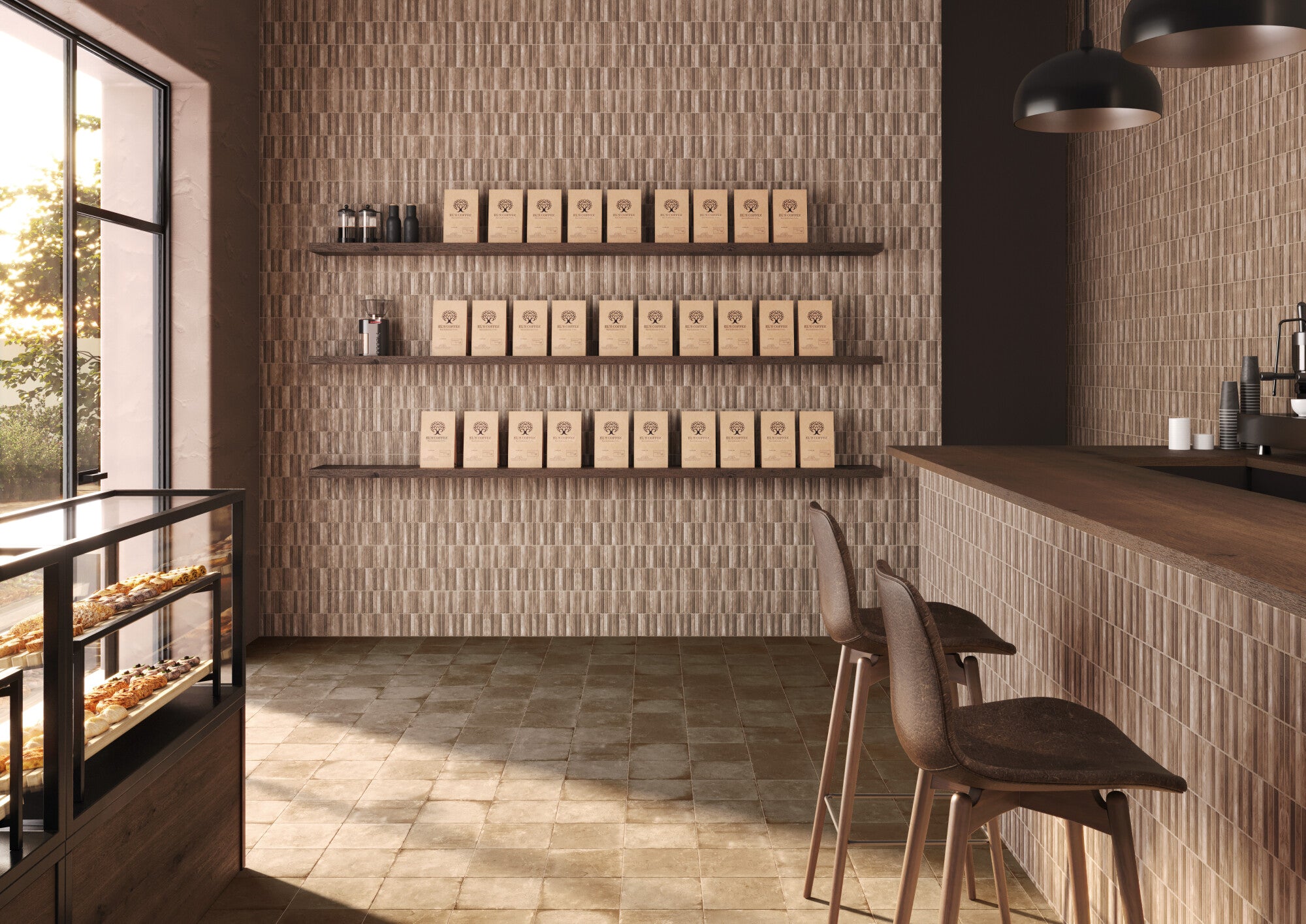 harmony duna chocolate wall tile 20x20cm