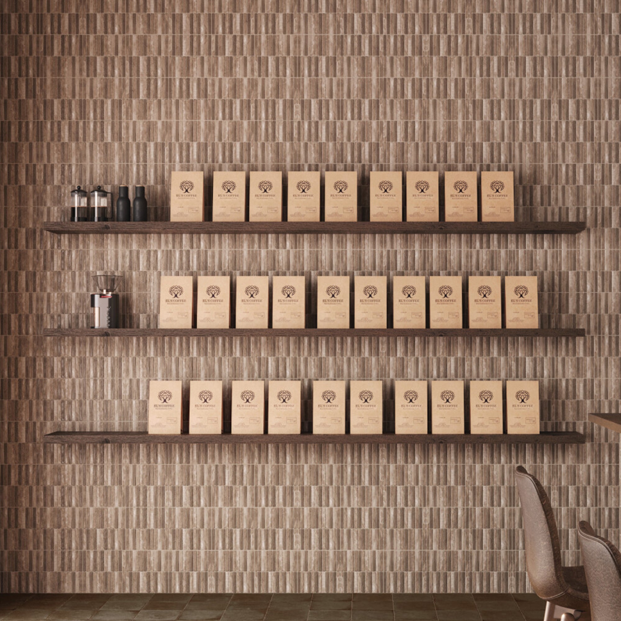 harmony duna chocolate wall tile 20x20cm