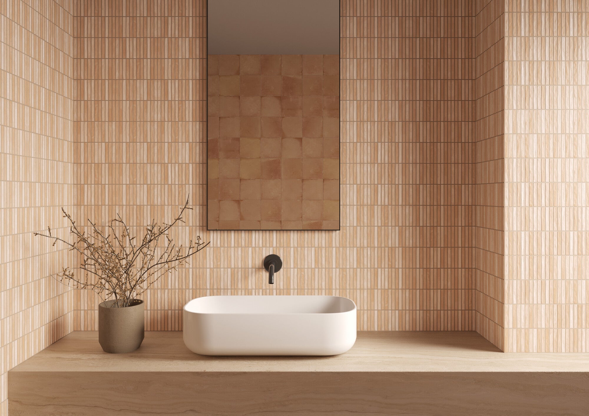 harmony duna clay wall tile 20x20cm 