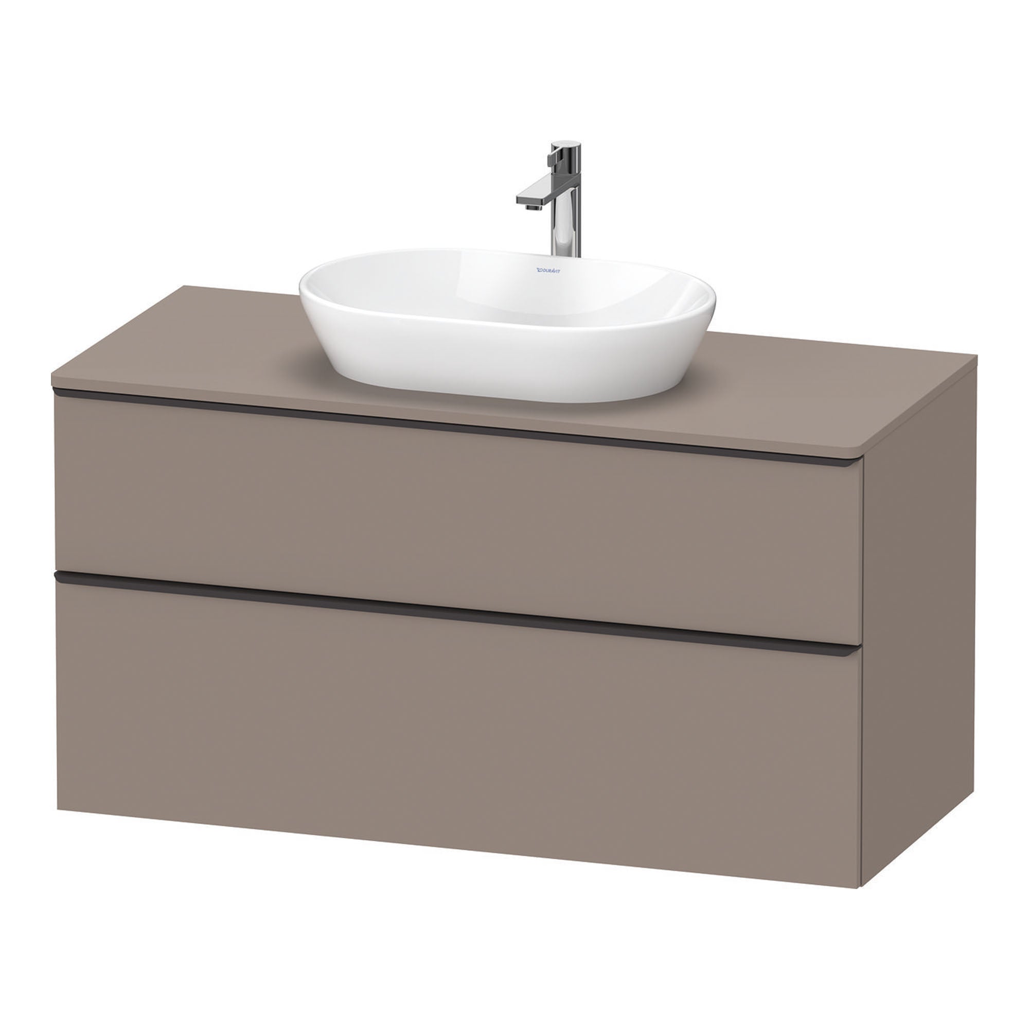 duravit d-neo 1000 wall mounted vanity unit with worktop basalt diamond black handles