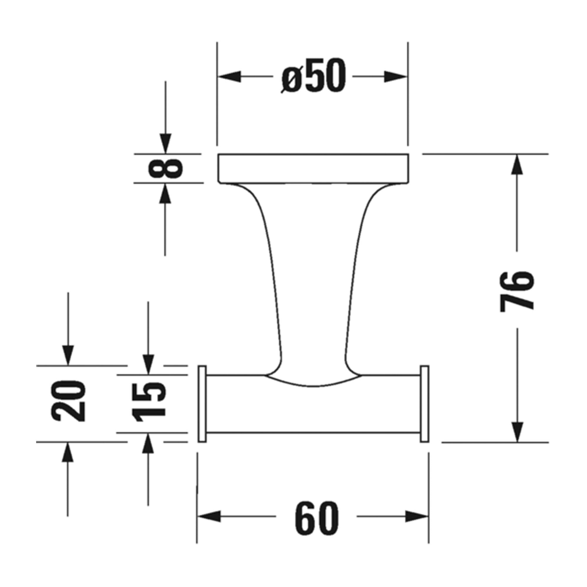 duravit starck t double robe hook