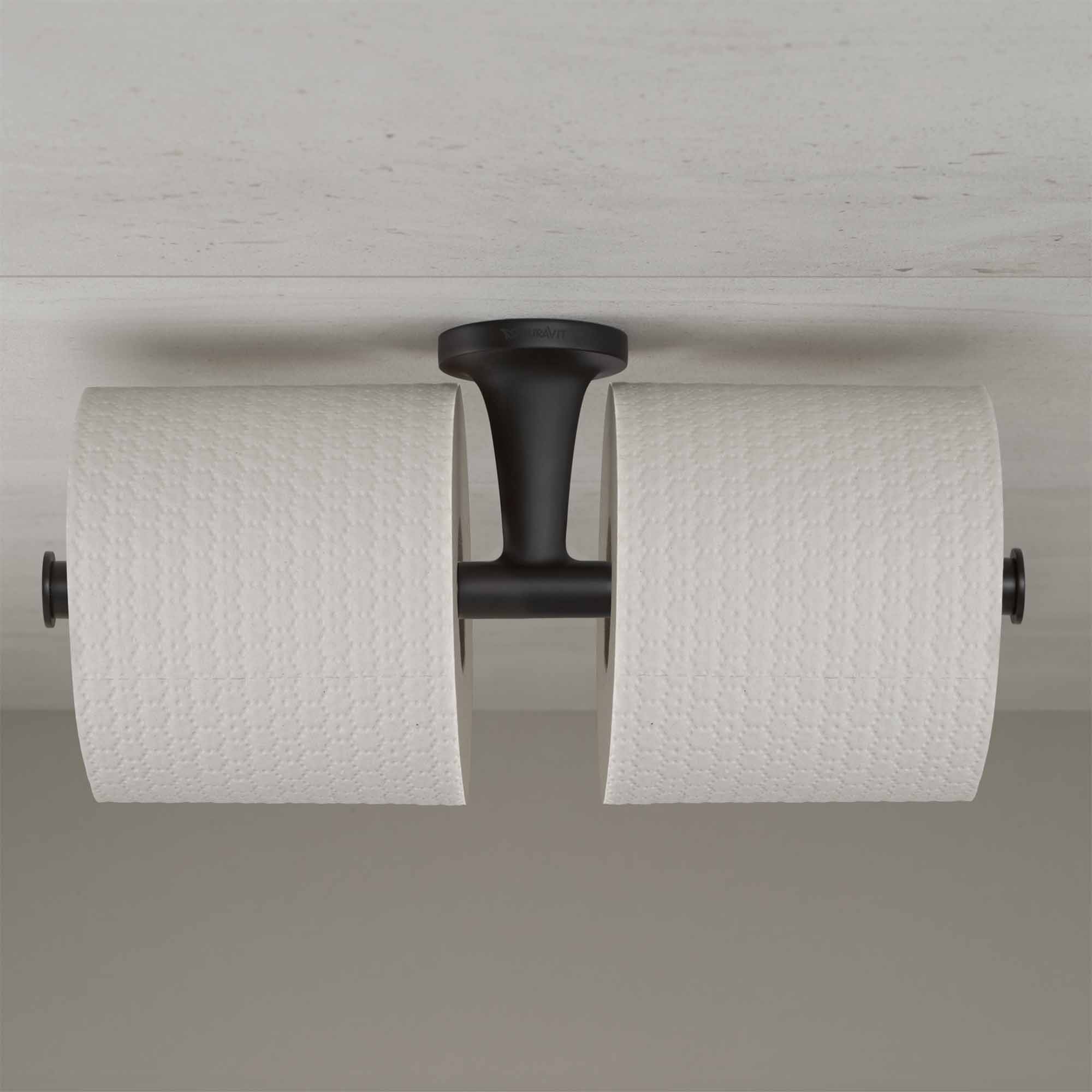 duravit starck-t double toilet roll holder matt black