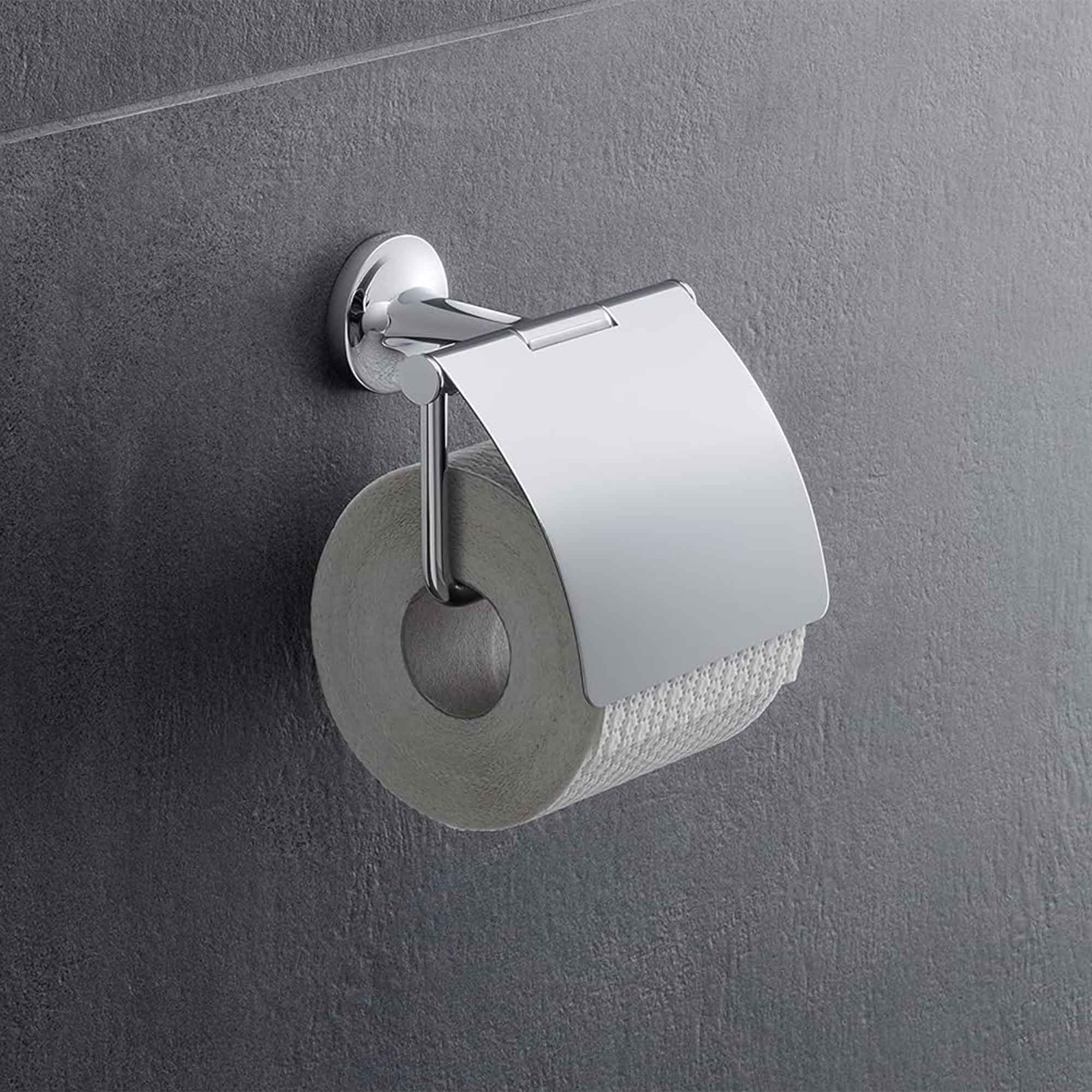duravit starck-t toilet roll holder with cover chrome