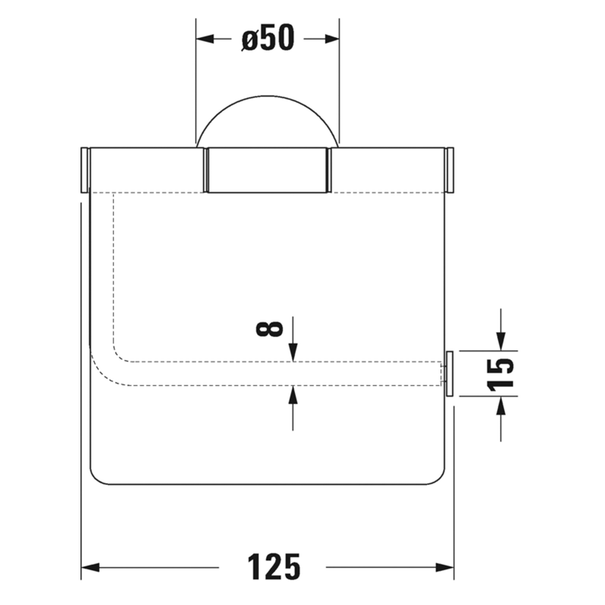 duravit starck t toilet roll holder with  cover