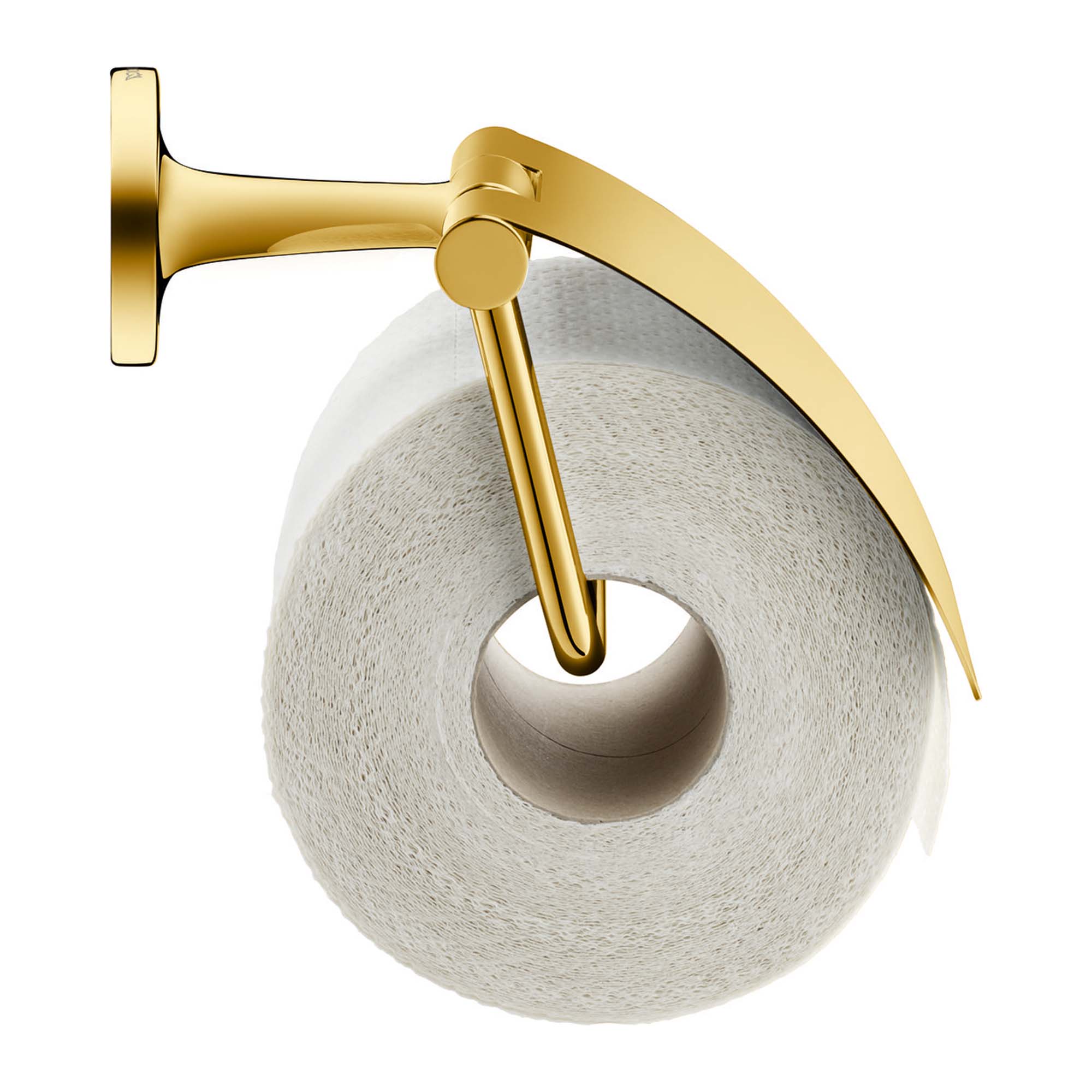 duravit starck-t toilet roll holder with cover polished gold