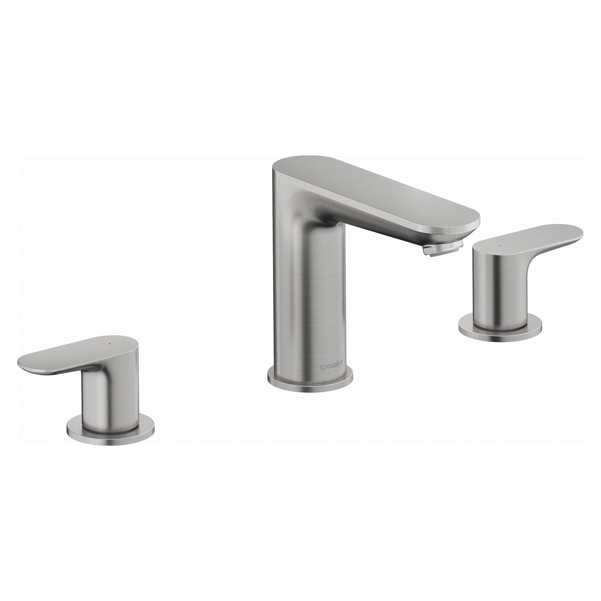 duravit wave 3 hole deck mounted basin mixer brushed stainless steel