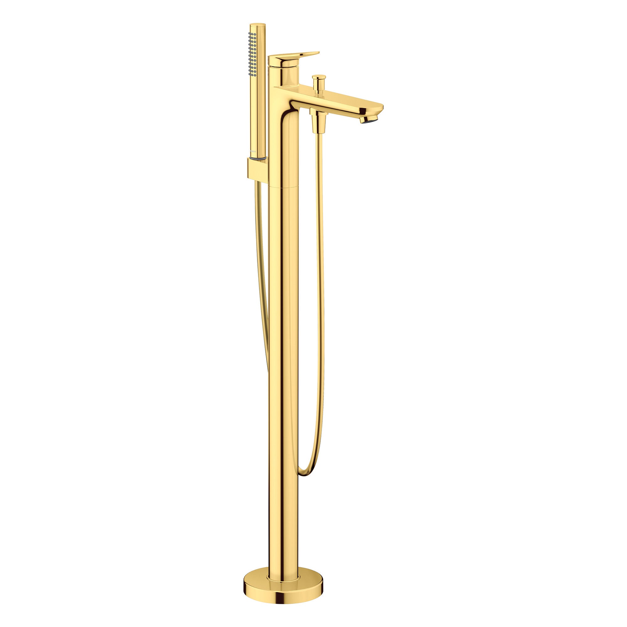duravit wave freestanding bath shower mixer polished gold