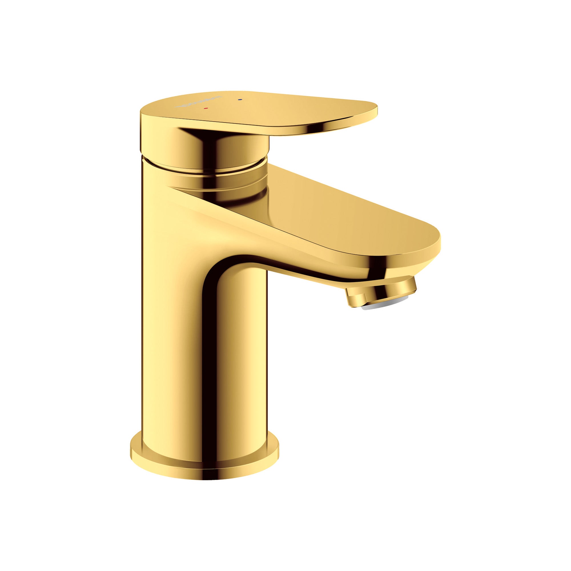 duravit wave mini single lever basin mixer polished gold