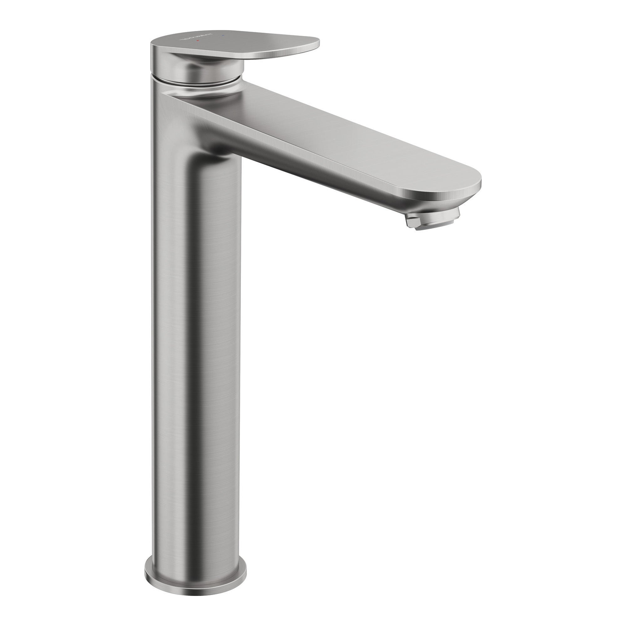 duravit wave tall single lever basin mixer brushed stainless steel