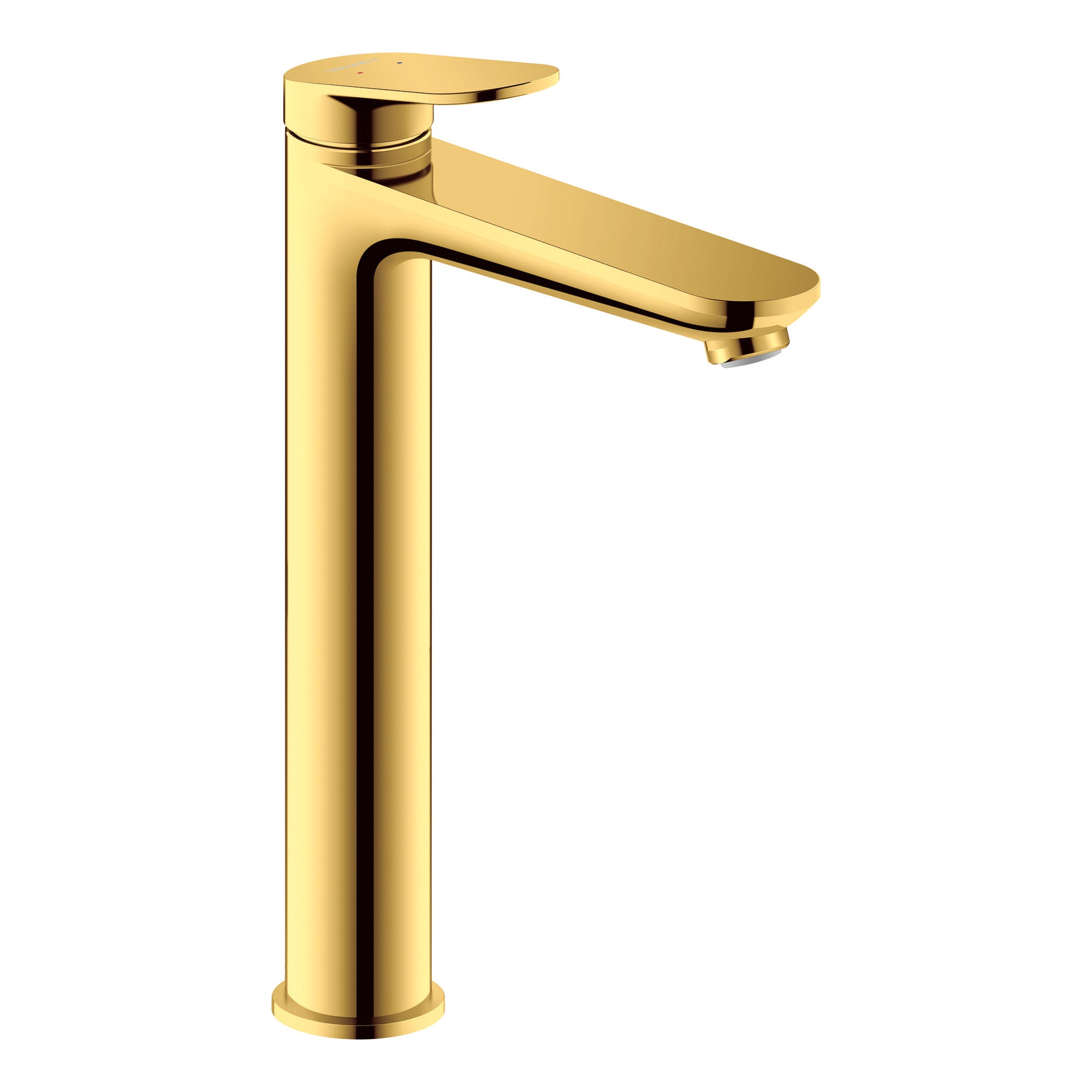 duravit wave tall single lever basin mixer polished gold
