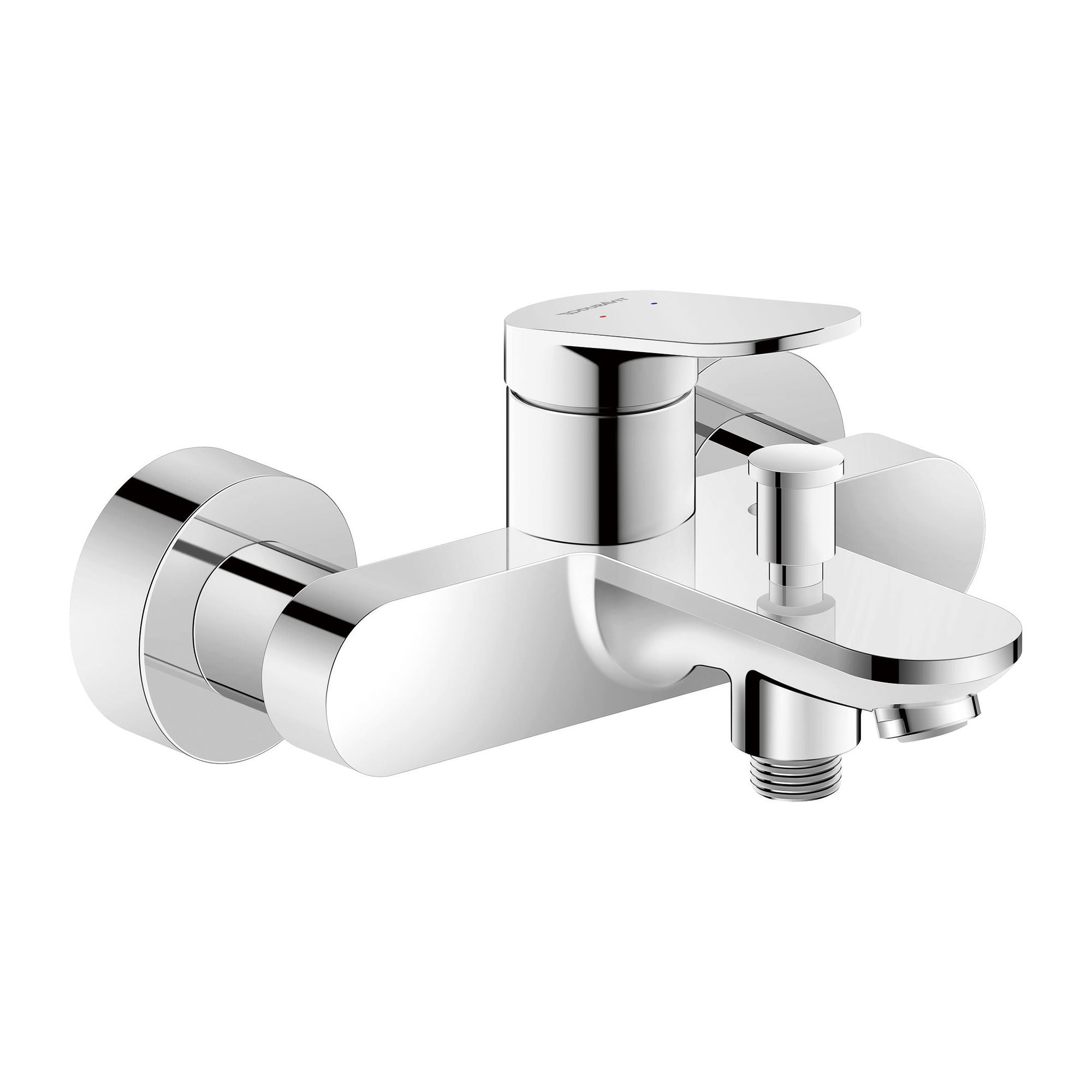 duravit wave wall mounted 2 hole bath mixer tap chrome
