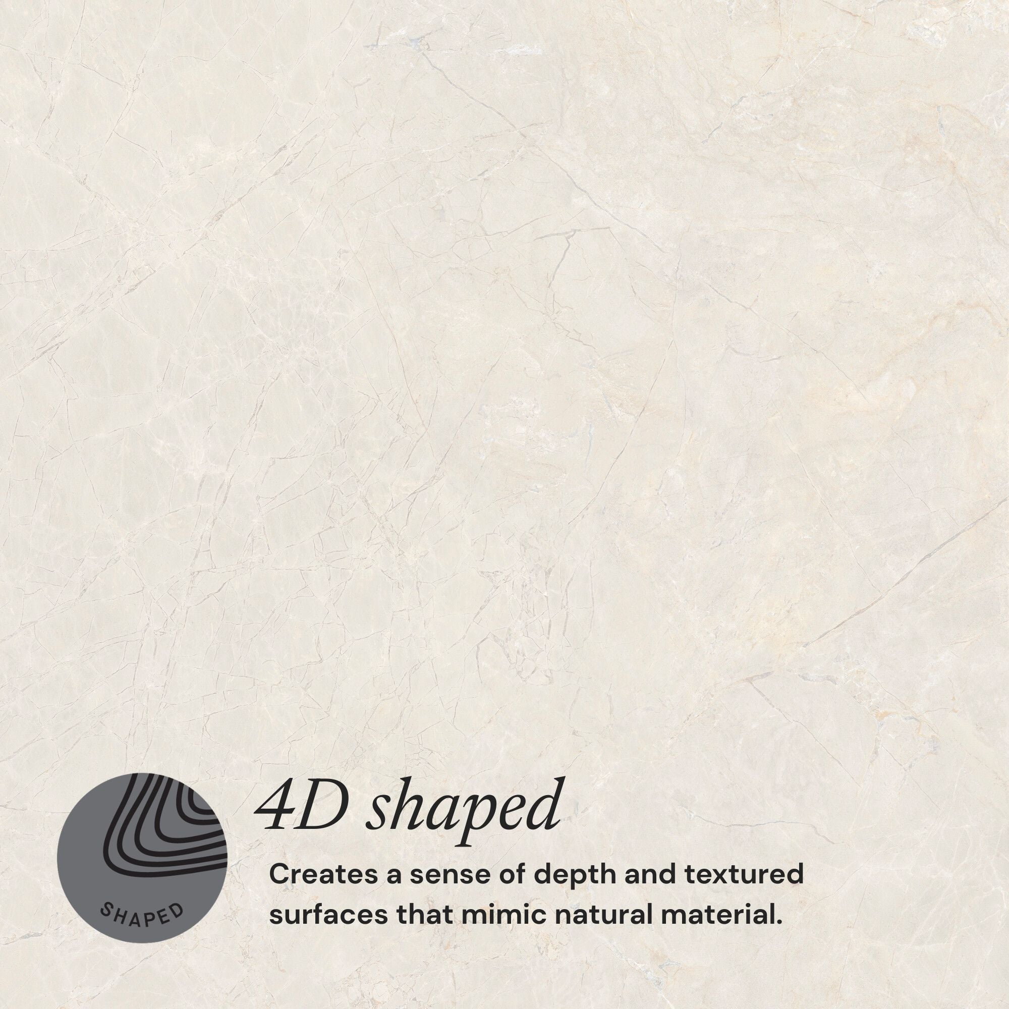 Eden Sand 4D Stone Effect Porcelain Tile 100x100cm Matt