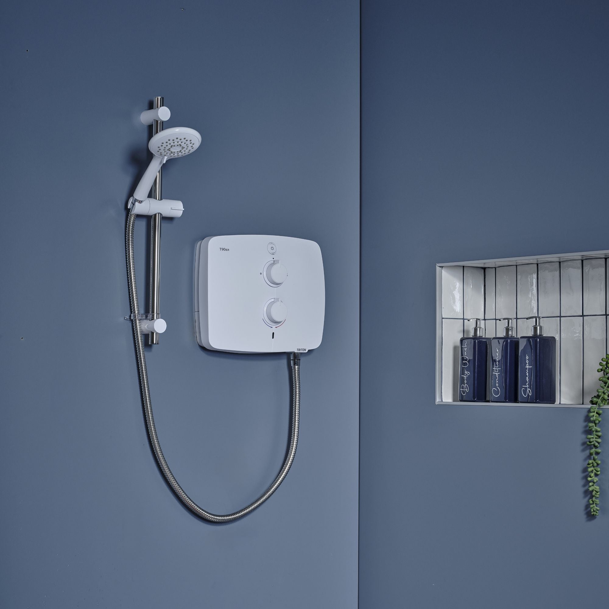 Triton T90ER 9kW Silent Pumped Electric Shower - White