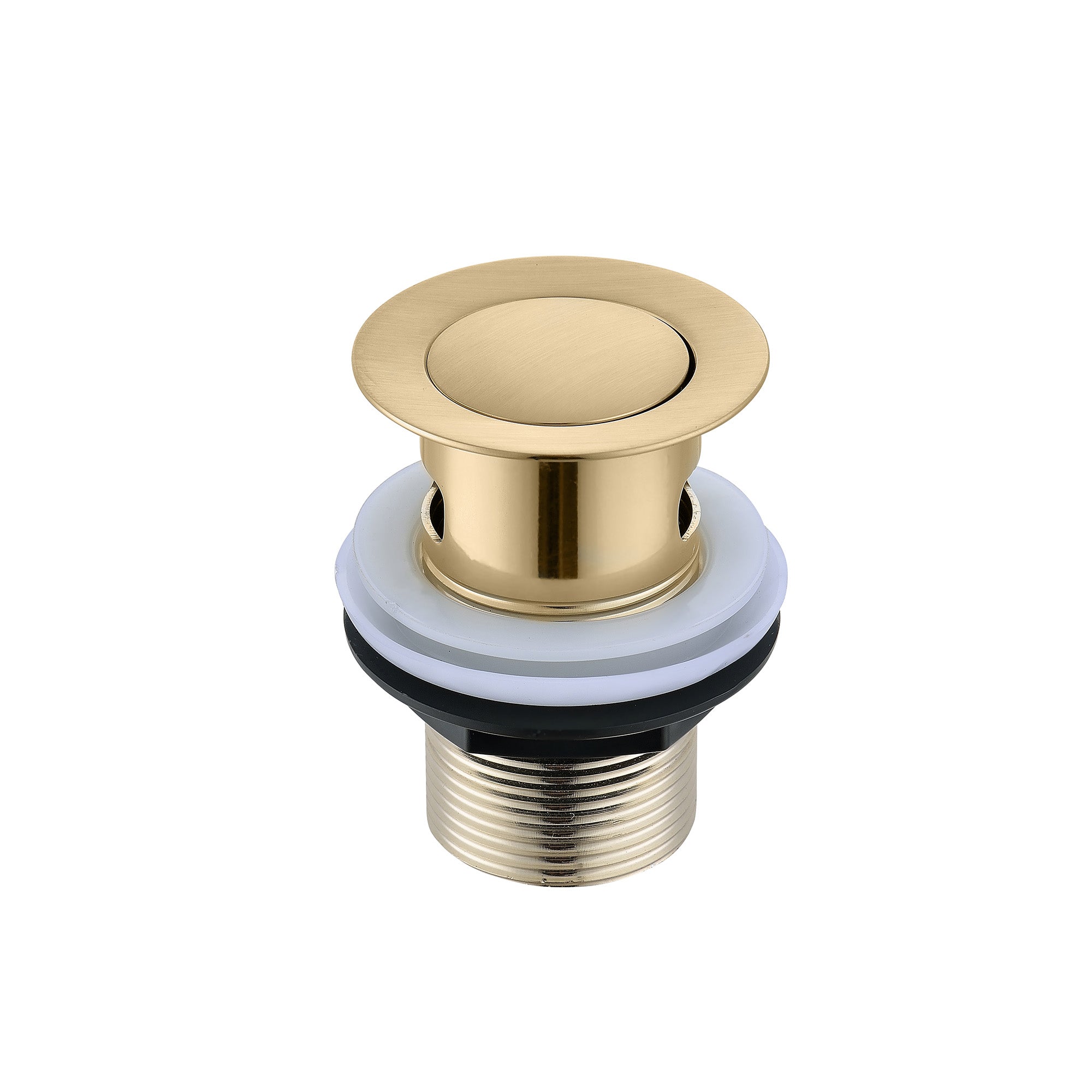 elliot click clack slotted basin waste brushed brass