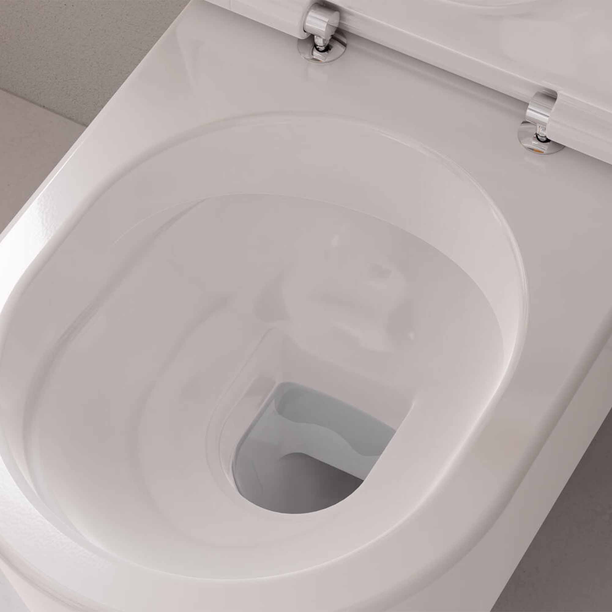 elupura s rimless wall mounted wc pan with soft close seat white gloss