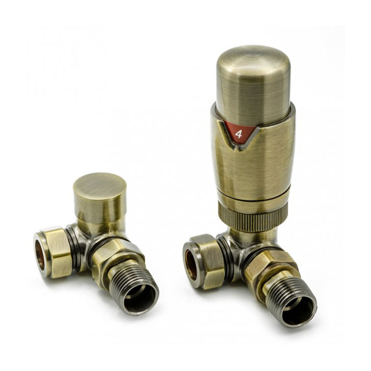 External Corner Radiators Fano Thermostatic Corner Radiator Valve With Lockshield - Bronze