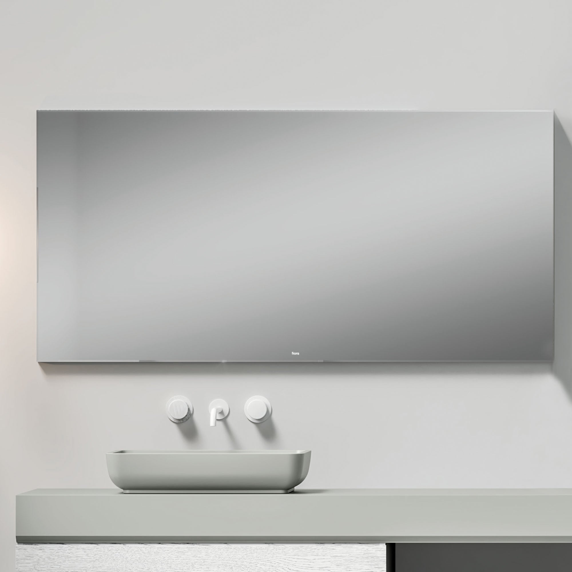 fiora mitter led illuminated rectangular bathroom mirror 120x80