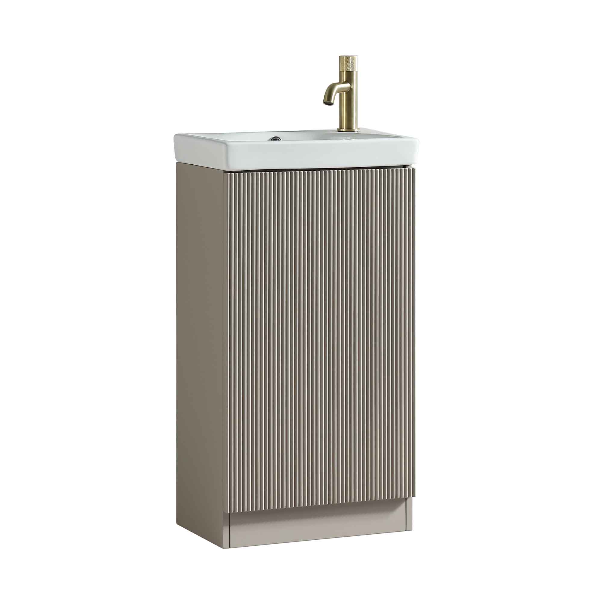 florence floorstanding cloakroom vanity unit with basin soft coffee