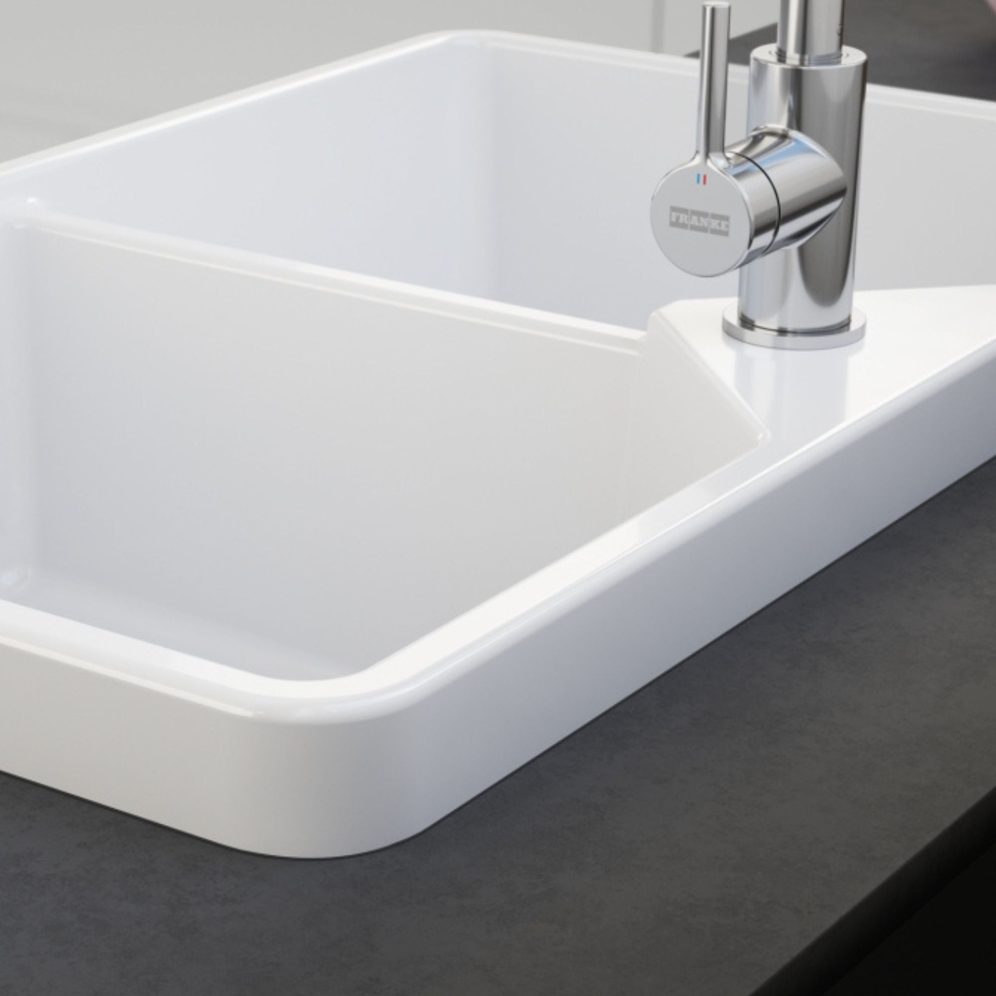 Franke Belfast VBK 720 kitchen sink ceramic gloss white 800x500mm