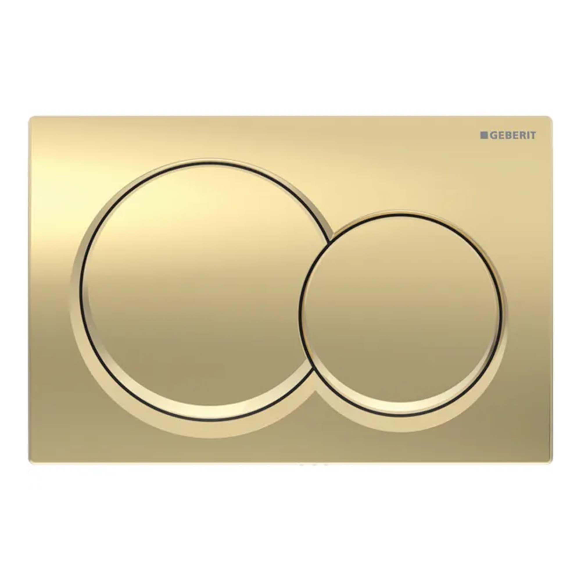 geberit alpha01 round dual flush plate brass