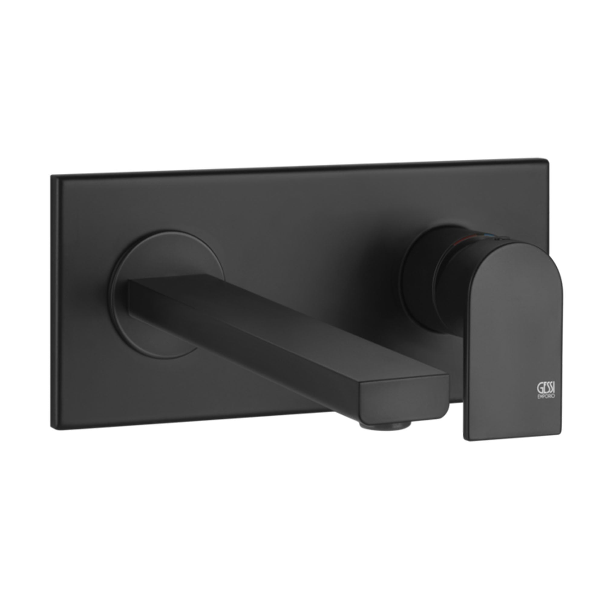 gessi via manzoni 2 hole wall mounted basin mixer matt black